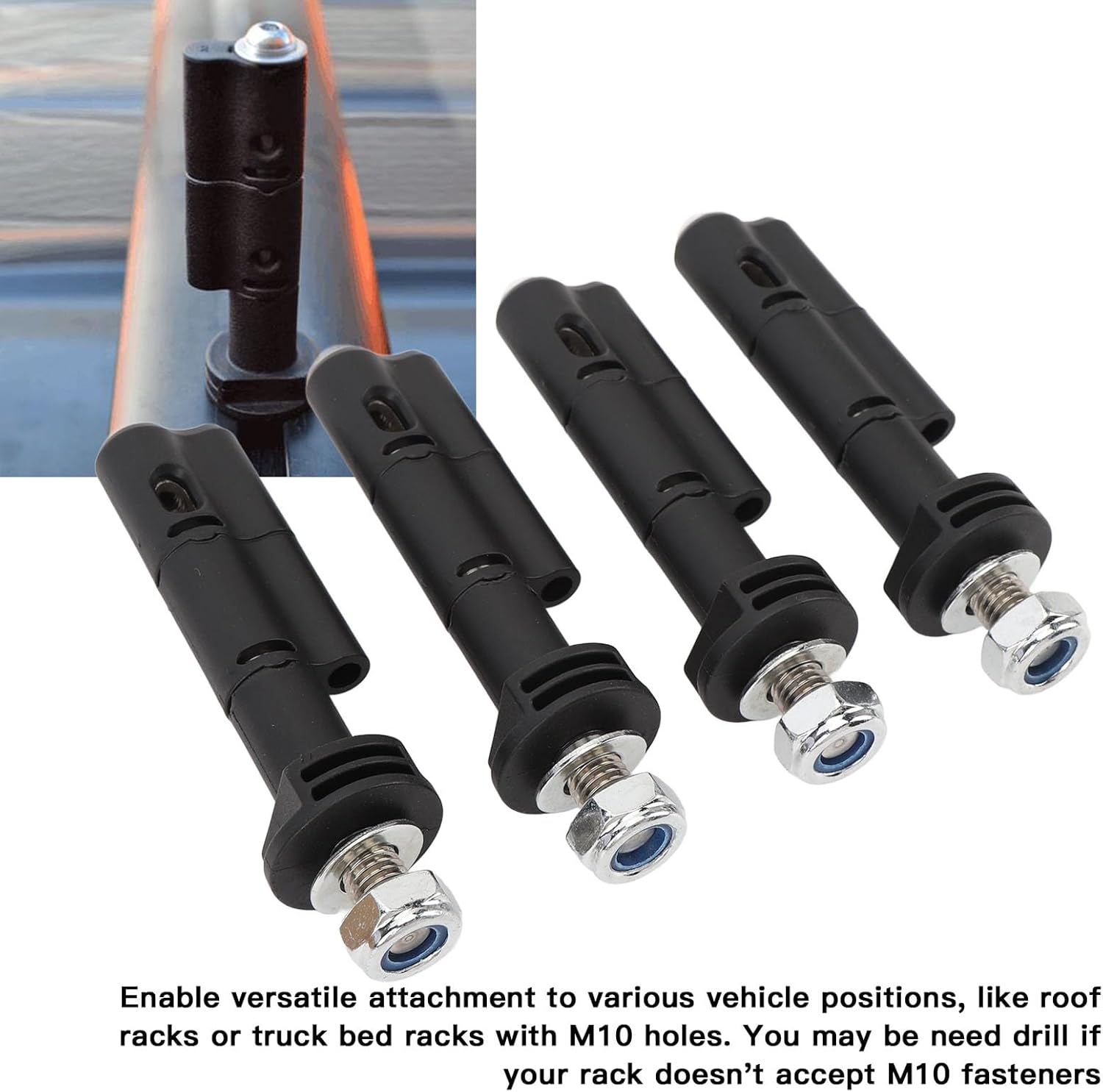 4Pcs Mounting Pins for Recovery Boards, High Safety Theftproof Lockable Safe Mount Pins Set with Password Lock, Compatible with Maxtrax MKII LITE and Mini Recovery Boards image number 1