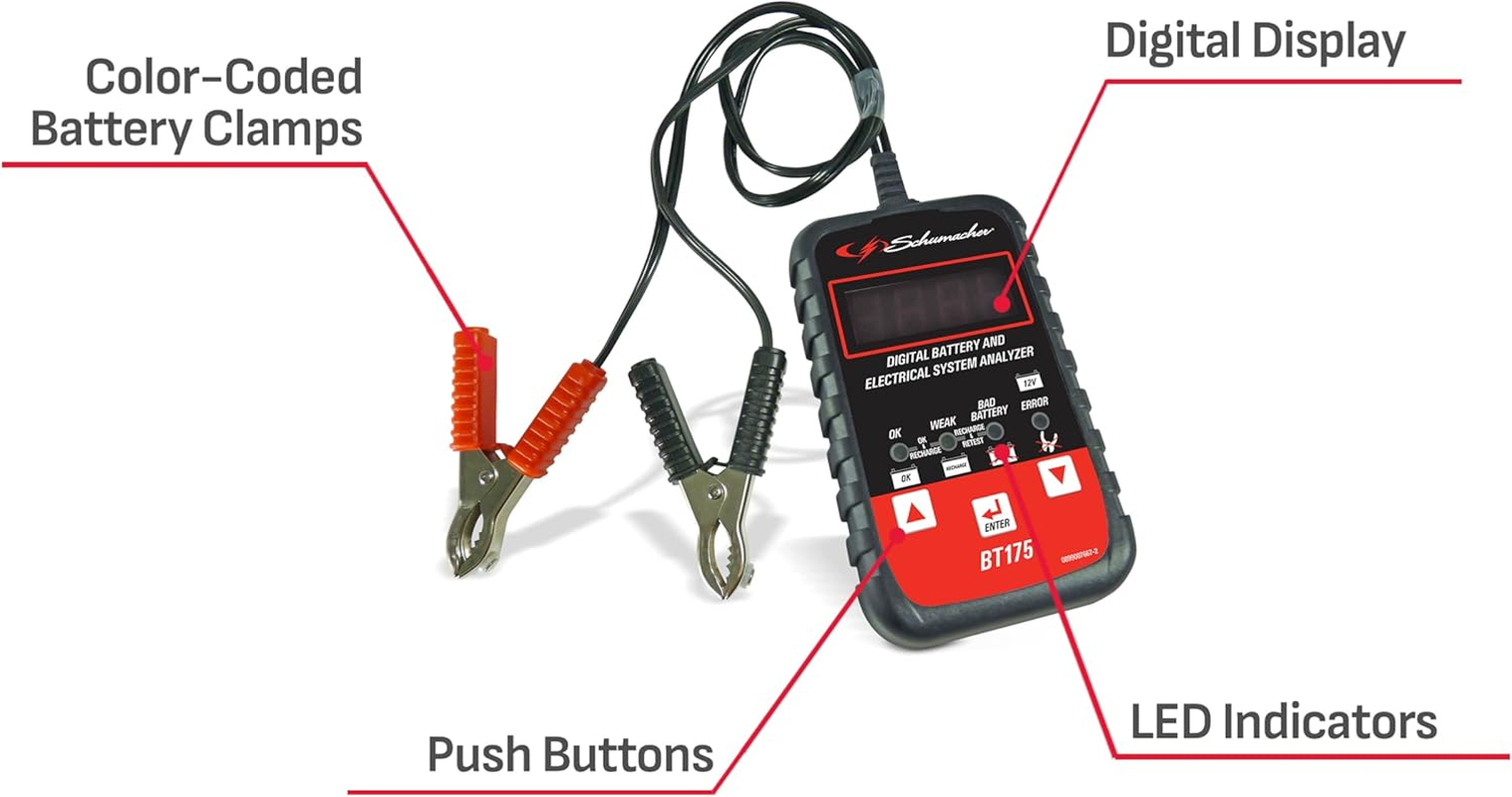 Schumacher 940261128 BT175-12 V Battery Load Tester image number 5