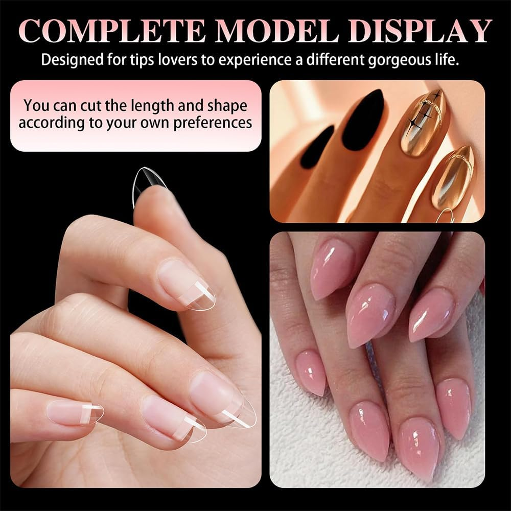 TTPSRY 600PCS Transparent Short Nail Tips Ultra Thin Matte Press-On False Nails, No Filing Needed, Perfect for DIY Nail Art and Professional Use image number 5