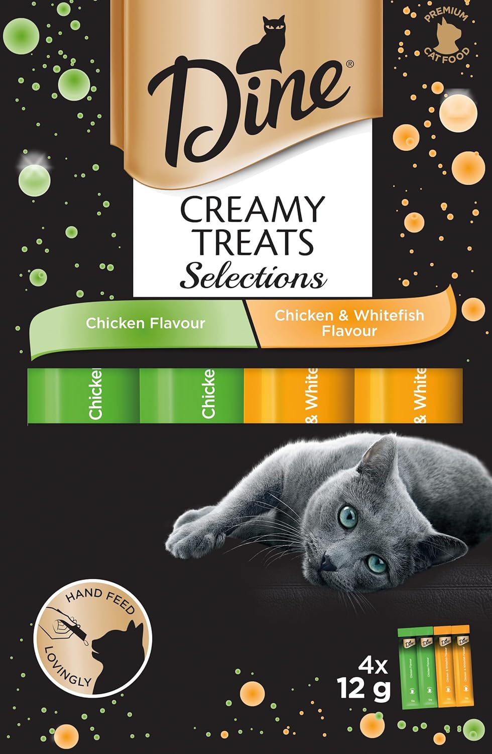 Dine Creamy Treats Cat Treats Chicken Selection 12G Stick, 32 Pack image number 1