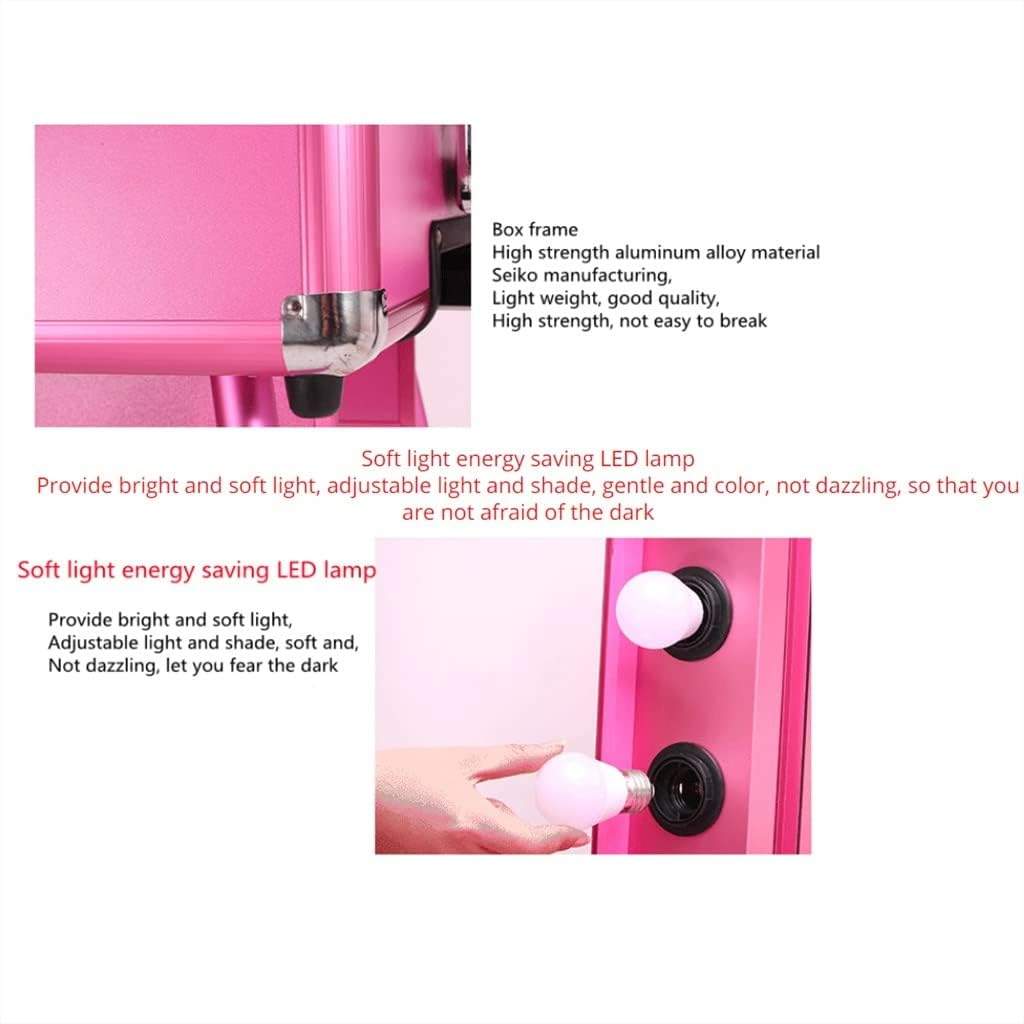 Cosmetic Cases Makeup Artist Suitcase Aluminum Travel Beauty Nail Suitcase with Mirror Light Makeup Trolley Tool Case Suitcase /1465