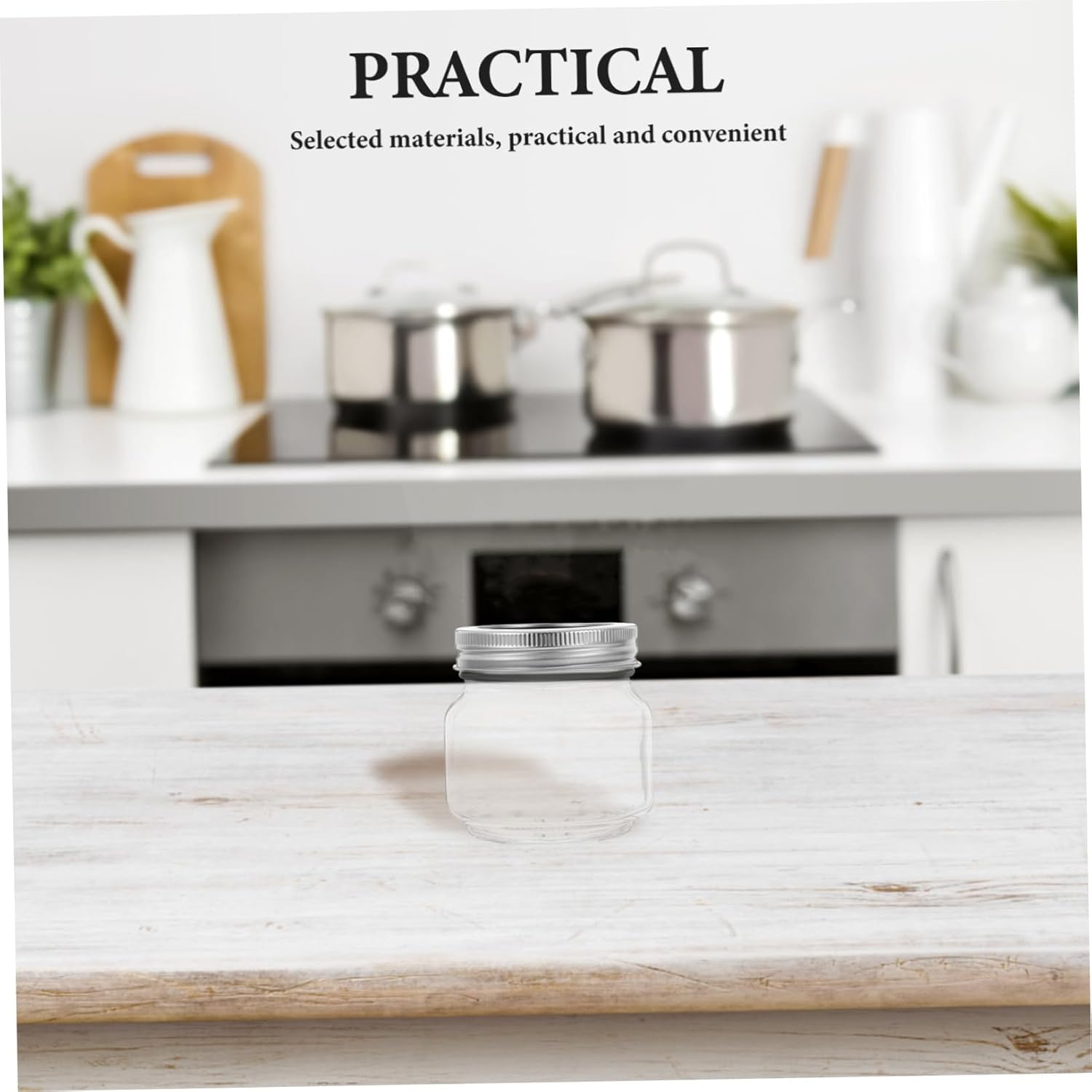 6Pcs Wide Mouth Mason Jar for Overnight Oats Snack Salad Pasta Sauce Candy Airtight Storage Glass Freezer Safe image number 4