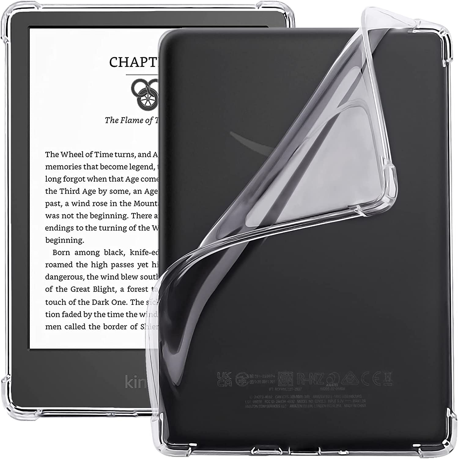 WALNEW Clear Case Cover for Kindle 11Th Gen 2024/2022 (6 Inch, Model: C2V2L3, RS23CV) - Slim Soft TPU Silicone Cover with Enhanced Corners for 6&rdquo; All-New Kindle 2024/2022 (Transparent) image number 2