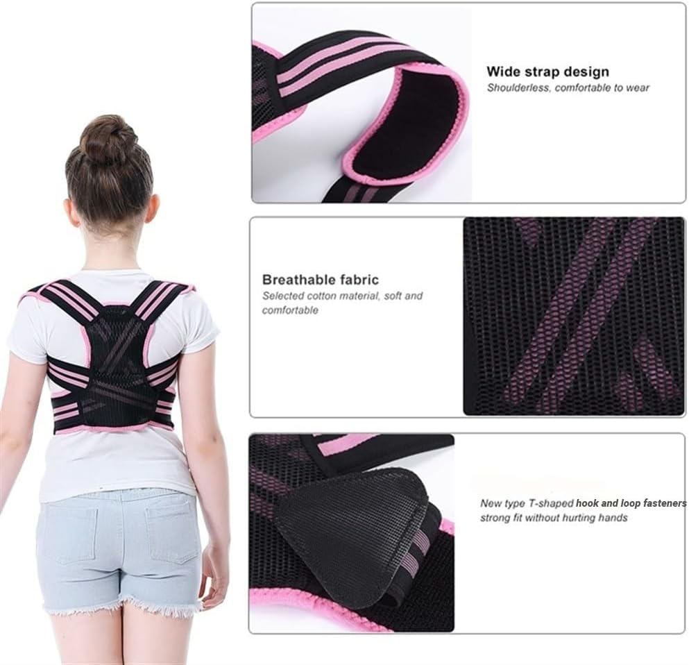 Children Posture Corrector Adjustable Back Brace Kid Boy Girl Orthopedic Corset Hunchback Correction Belt Spine Back Shoulder Support Lumbar Brace (Color : Blue, Size : Medium) image number 3