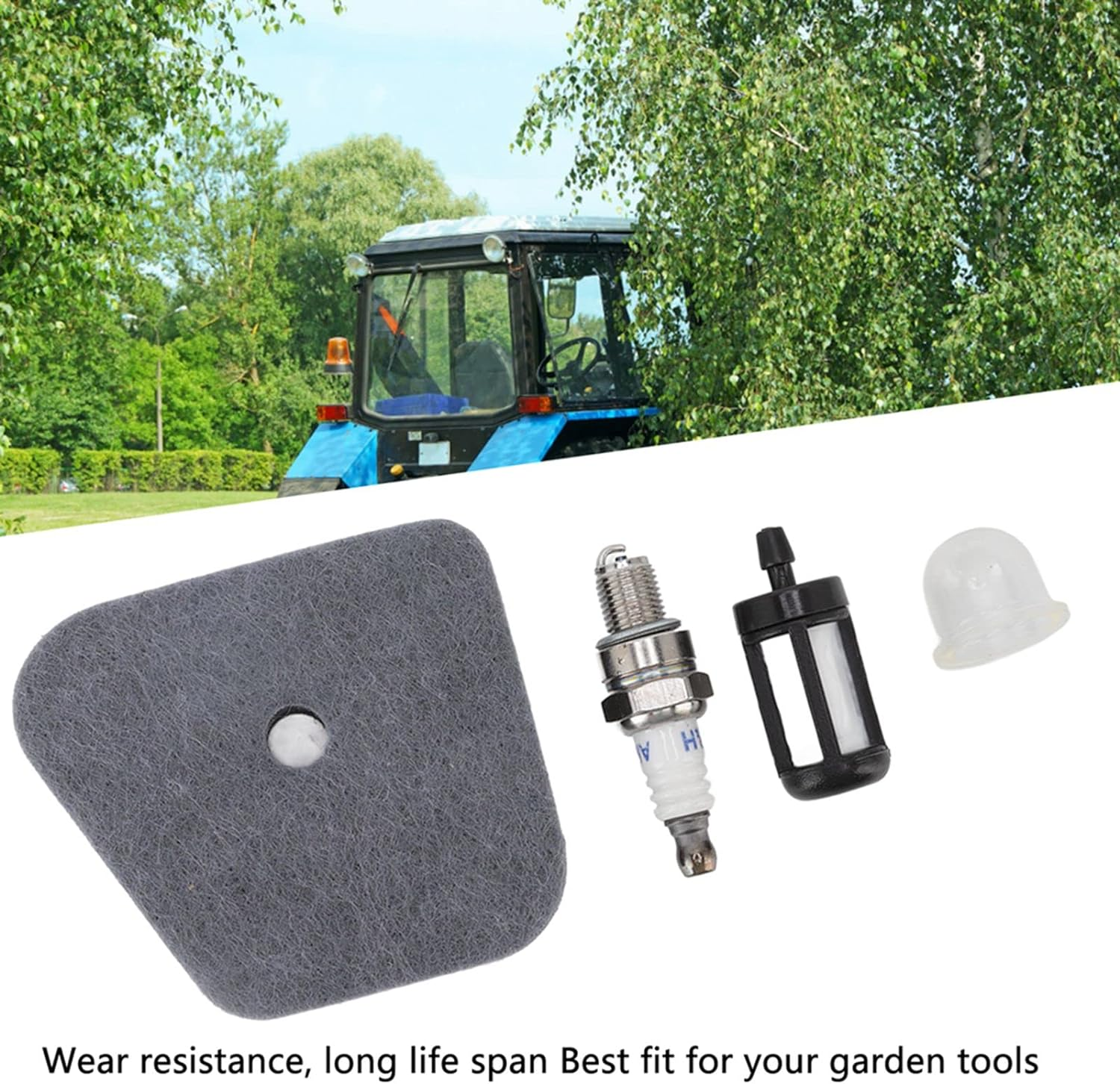 Air Filter Kit, Spark Plug Fuel Filter Bulb Kit, for FS87 FS90 FS100 FS100ARX FS110 FS130 FS310 FC100 FC110 FC90 FC95 FR130 FT100 FX130 image number 2