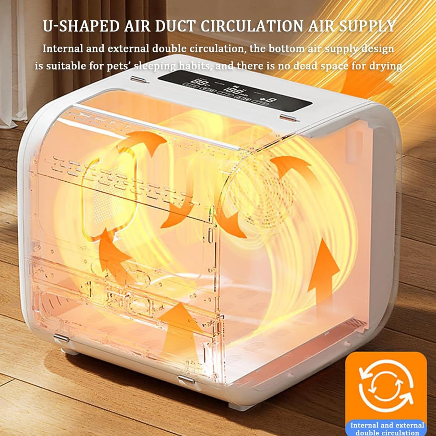 100L Smart Pet Dryer Box, Automatic Pet Hair Dryer with 6 Speeds Adjustable and Timer, 360&deg; Efficient Drying Low Noise Pet Grooming Dryer Box for Cats and Dogs