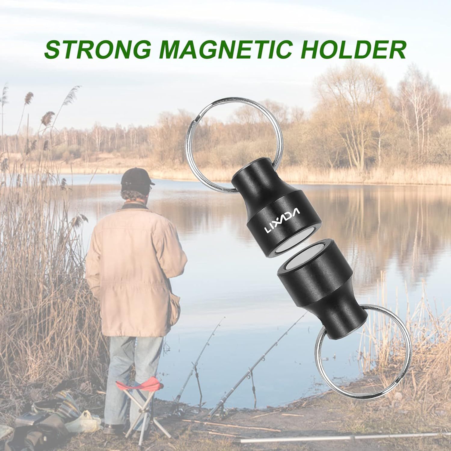 Mingzhe 3Pcs Fly Fishing Magnetic Net Release Holder Keeper Magnet Clip Landing Net Connector image number 3