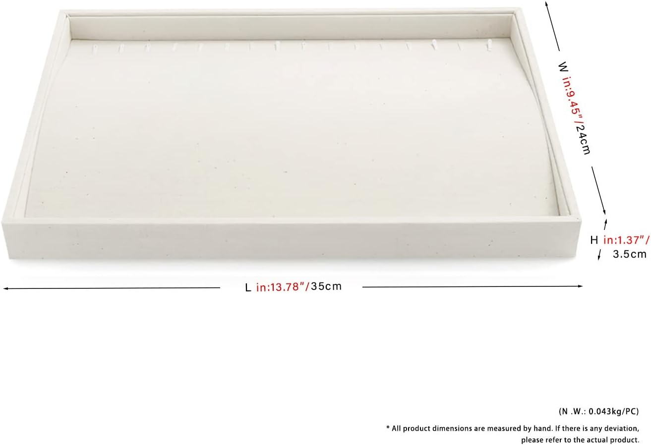 Oirlv Jewellery Organiser Tray Stackable Jewellery Tray for Necklace Pendant Long Chain Display and Organiser image number 6