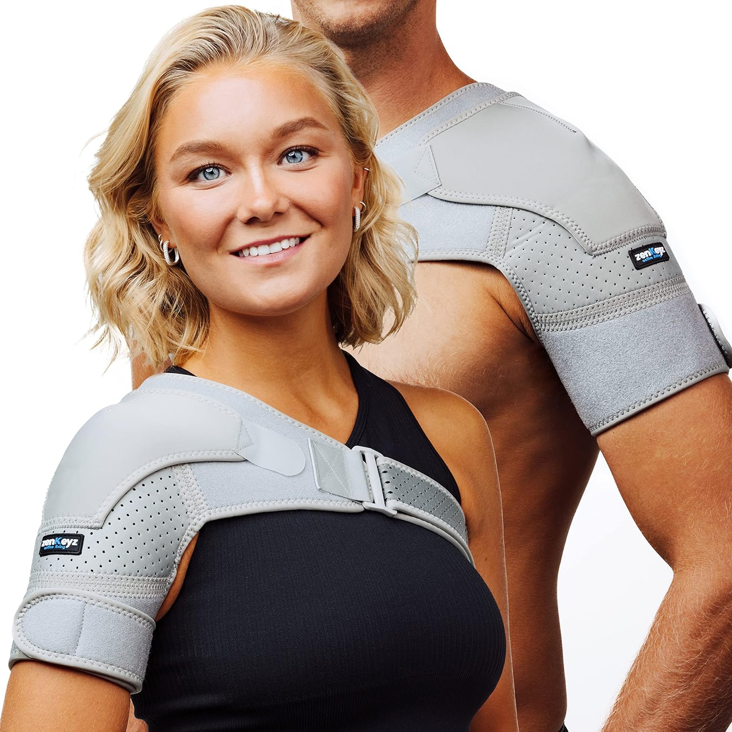 Shoulder Brace for Men and Women+ Bonus &ndash; for Torn Rotator Cuff Support,Tendonitis, Dislocation, Bursitis, Neoprene Shoulder Compression Sleeve Wrap by Zenkeyz