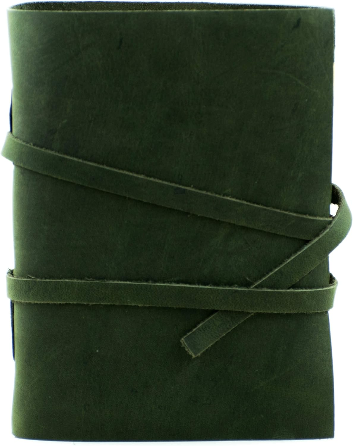 Overdose Deckle Green Leather Journals - Vintage Leather Journal for Men & Women | Travel Journal & Sketch Writing Journal for Personal Diary | Leather Bound Notebook Journal | Leather Sketchbook | Unlined Paper | Handmade Vintage Deckle Edge - 6 X 8 Inches | 15.24 X 20.32 Cm image number 6