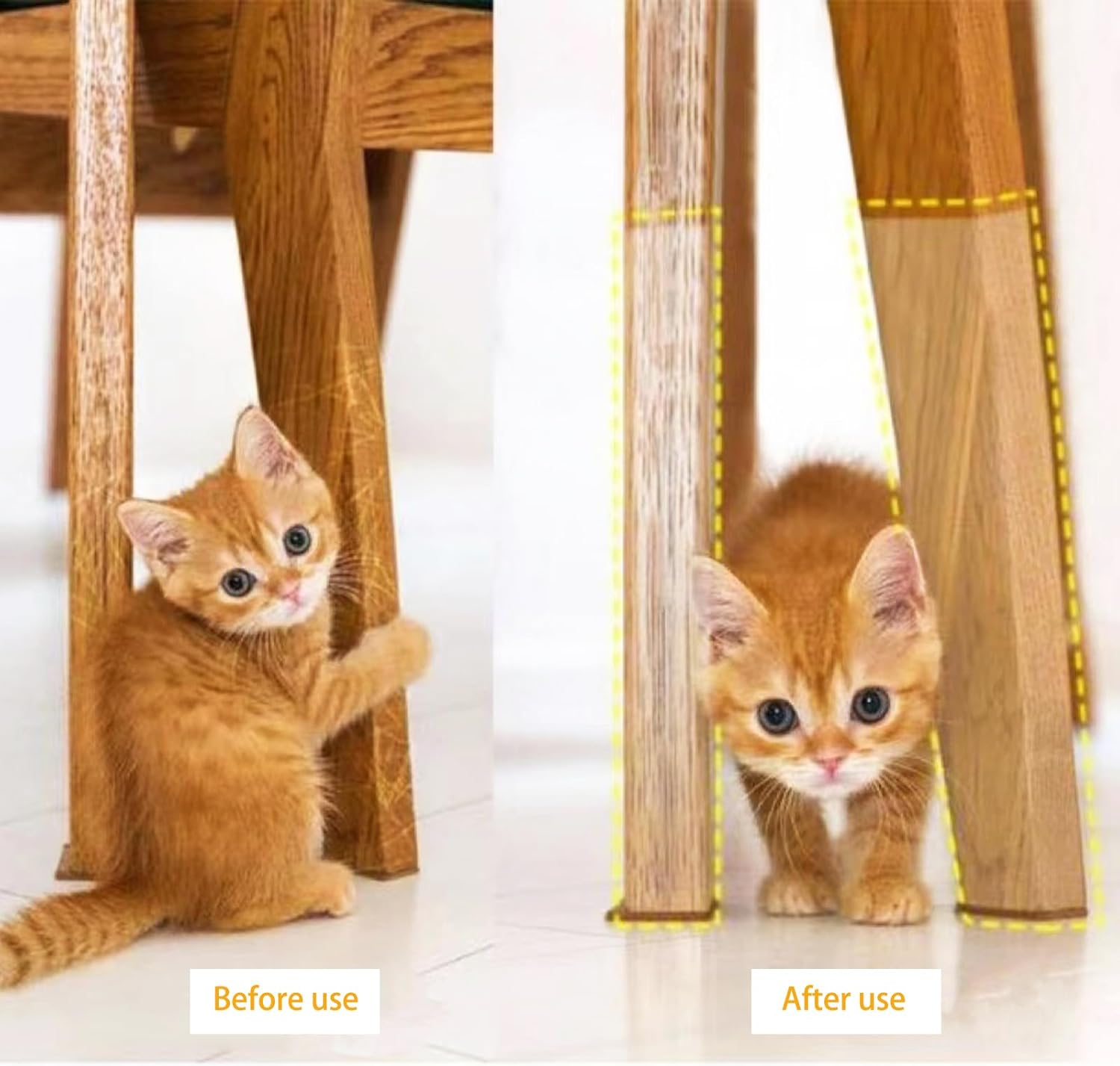 CTOUUGRS Anti-Scratch Cat Training Tape 4 Inches Clear Furniture Protector for Couch Carpet Sofa Scratch Guard Cat Scratches Deterrent Tape 3 Meters image number 3