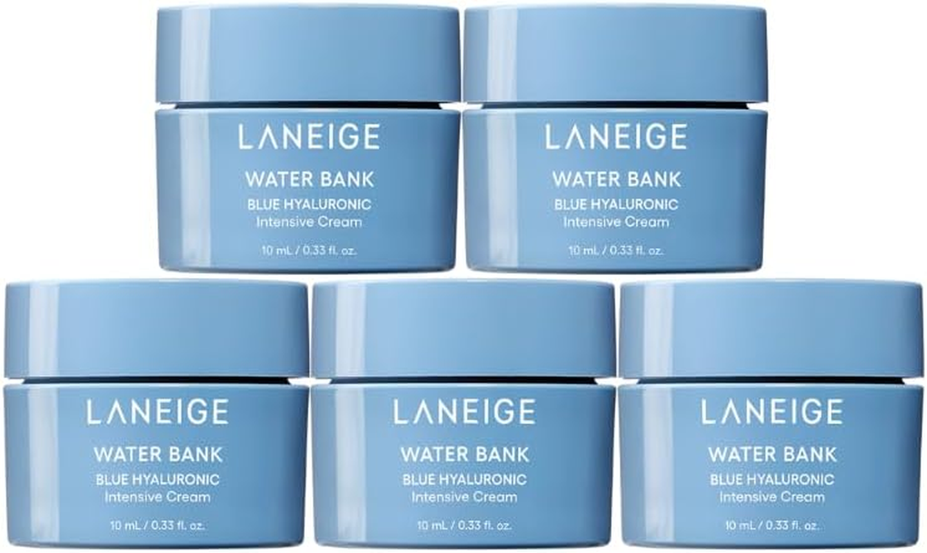 Water Bank Blue Hyaluronic Intensive Cream Mini 10Ml X 5EA (50Ml) Travel Size Set for Laneige