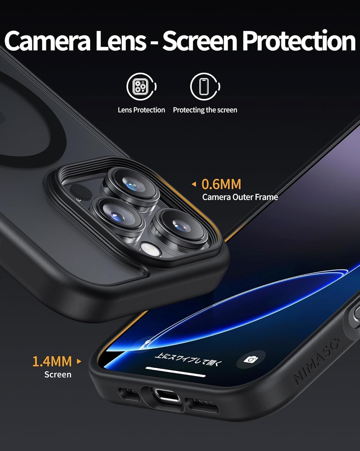 NIMASO for Iphone 16 Pro Max Case,Compatible with Magsafe,Shockproof Military-Grade Protection Cover, Slim Anti-Scratch Magnetic Phone Case for Iphone 16 Pro Max (6.9 Inch) image number 6