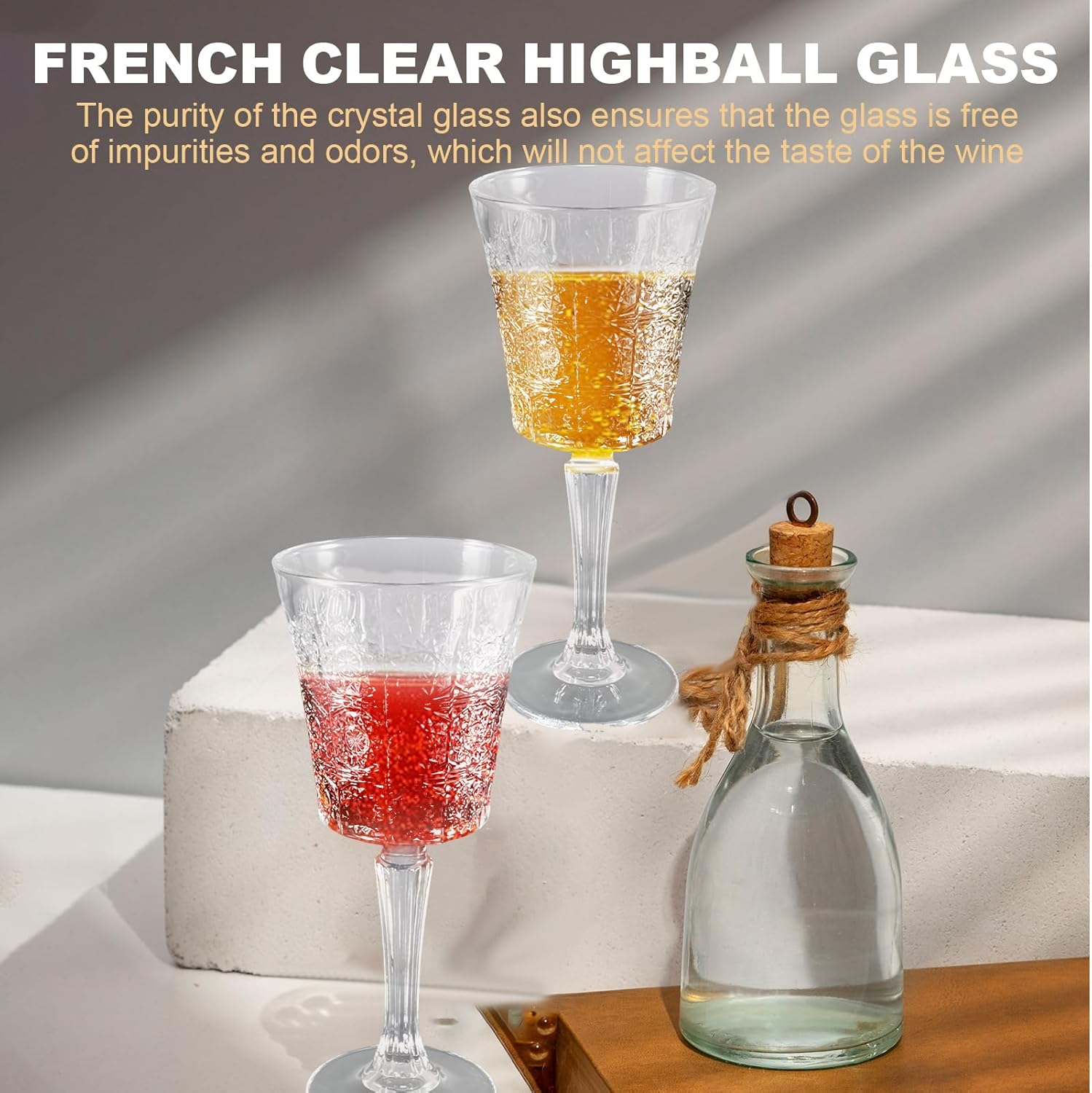 Tefrine Set of 6 Crystal Champagne Flutes Elegant Wedding Toast Flutes 9Oz Perfect for Celebrations Mimosa Wine Glasses