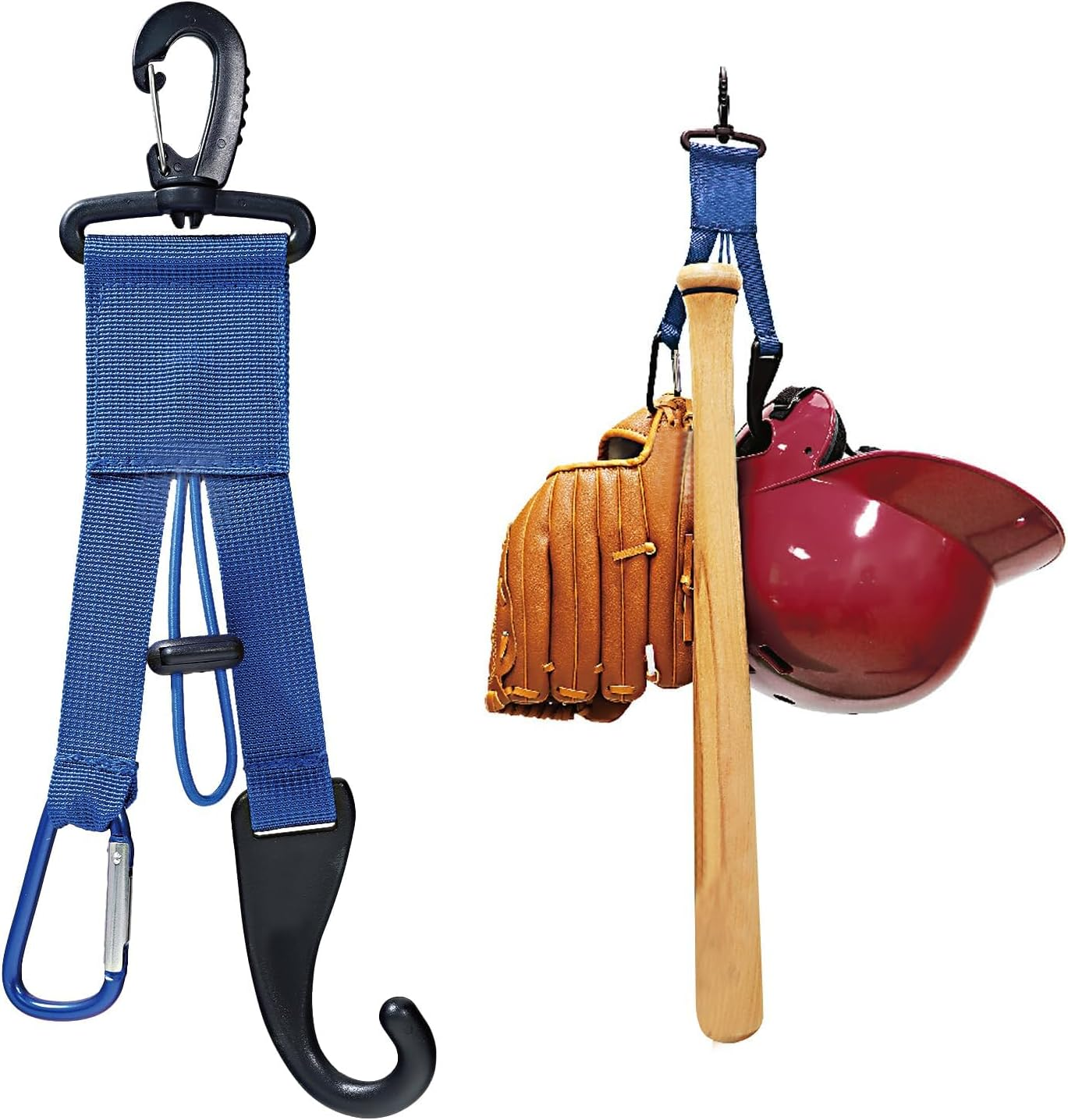 JDFHFGB Baseball Softball Gear Hanger,3 in 1 Dugout Organizer Baseball Bat Holder with Glove Clip and Helmet Hook for Badminton Baseball Softball Fence Bag Bottle Training Hiking Camping Accessories