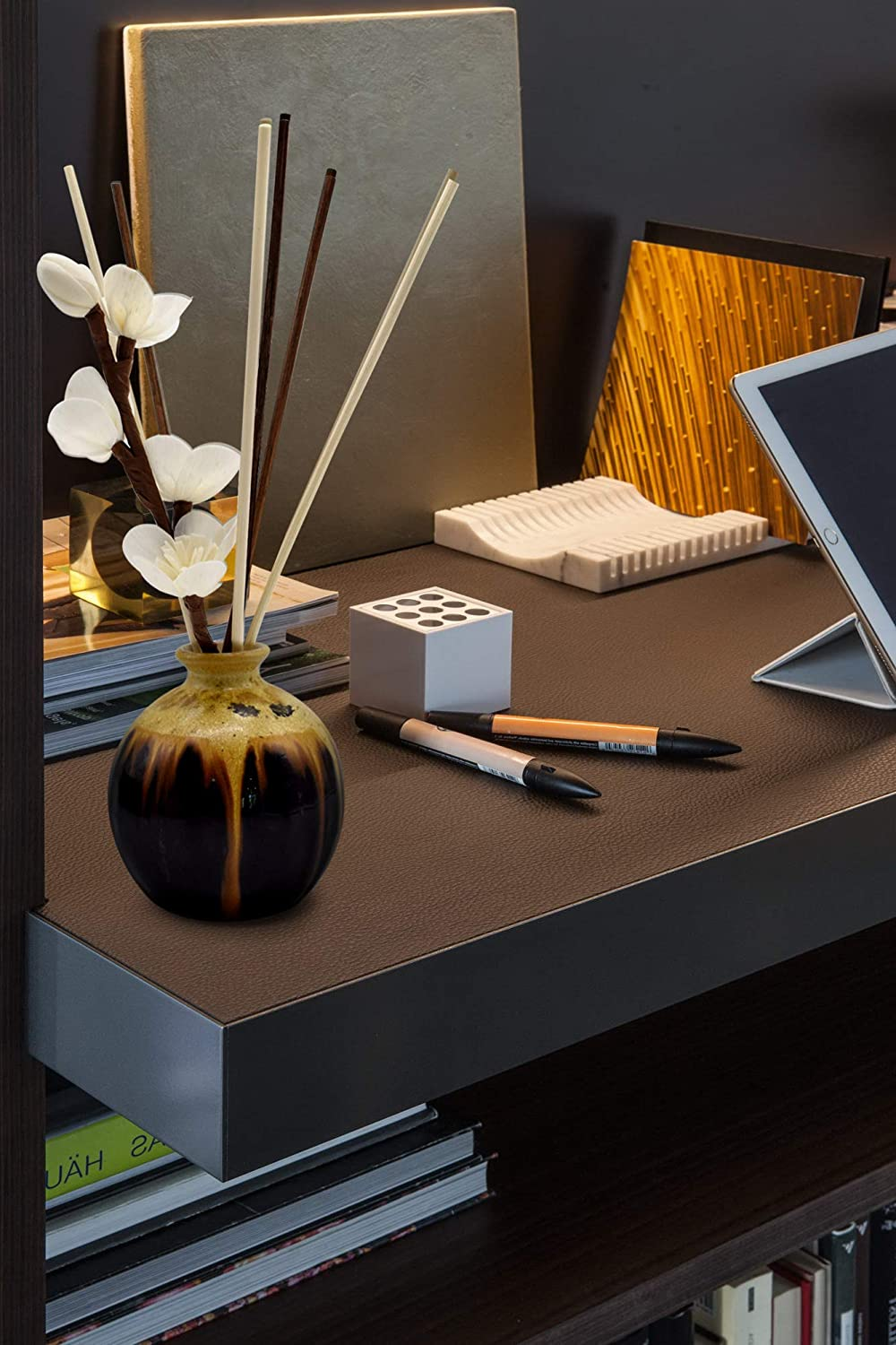 Pack of 100 Diffuser Sticks Replacement Rattan Refill Sticks Home Fragrance Accessories Diffuser Oil Refill Reed Diffuser Set Office Decoration (White+Black) image number 1