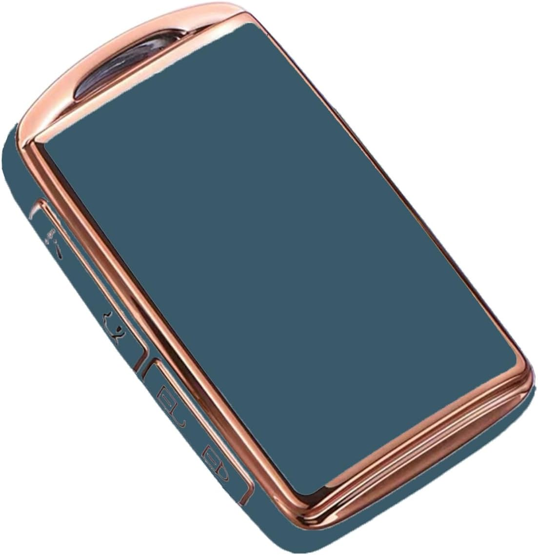 TPU Remote Key Fob Cover Case for Ma-Zda 3 6 CX-4 CX-5 CX-8 CX-9 CX-12 CX-30 Alexa Miata 4 Buttons Gold Edged Smart Key Fob Cover Case (Grey)