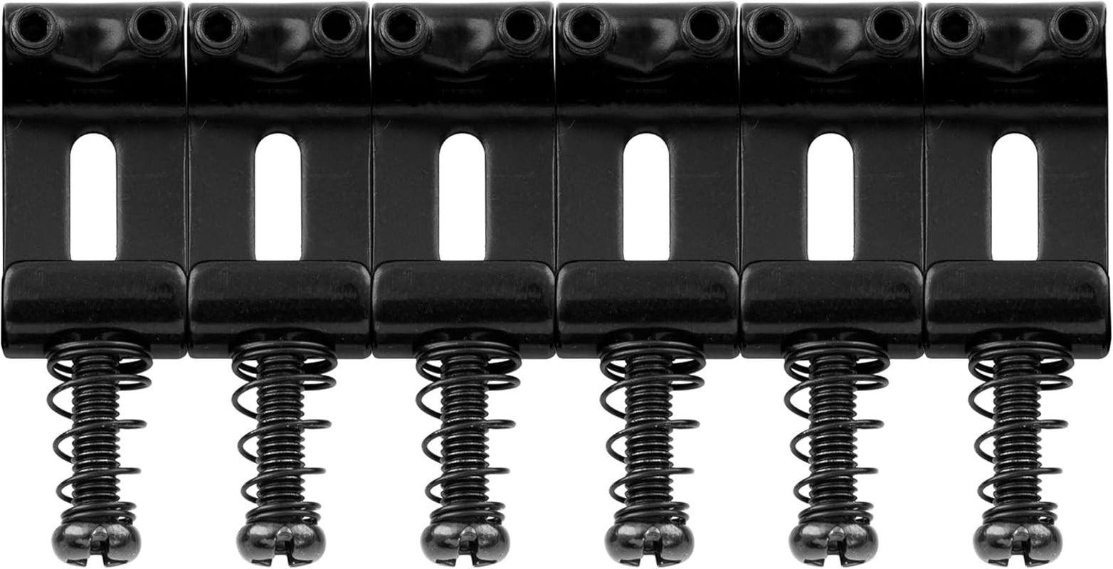 Musiclily Pro 10.8Mm Steel Vintage Style Guitar Tremolo Bridge Saddles for Strat Style Electric Guitar, Nickel (Set of 6)