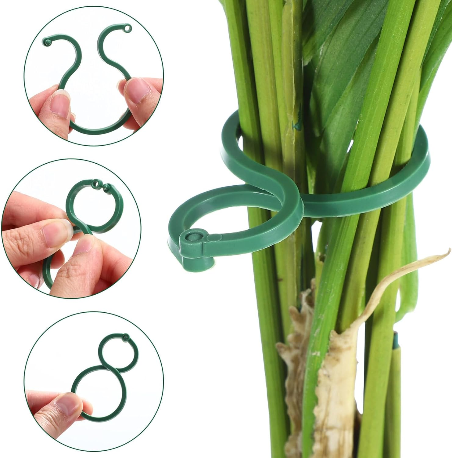 POPETPOP 100Pcs Plant Support Clips Gardening Buckle Buckles for Securing Plants Garden Clips for Tomatoes