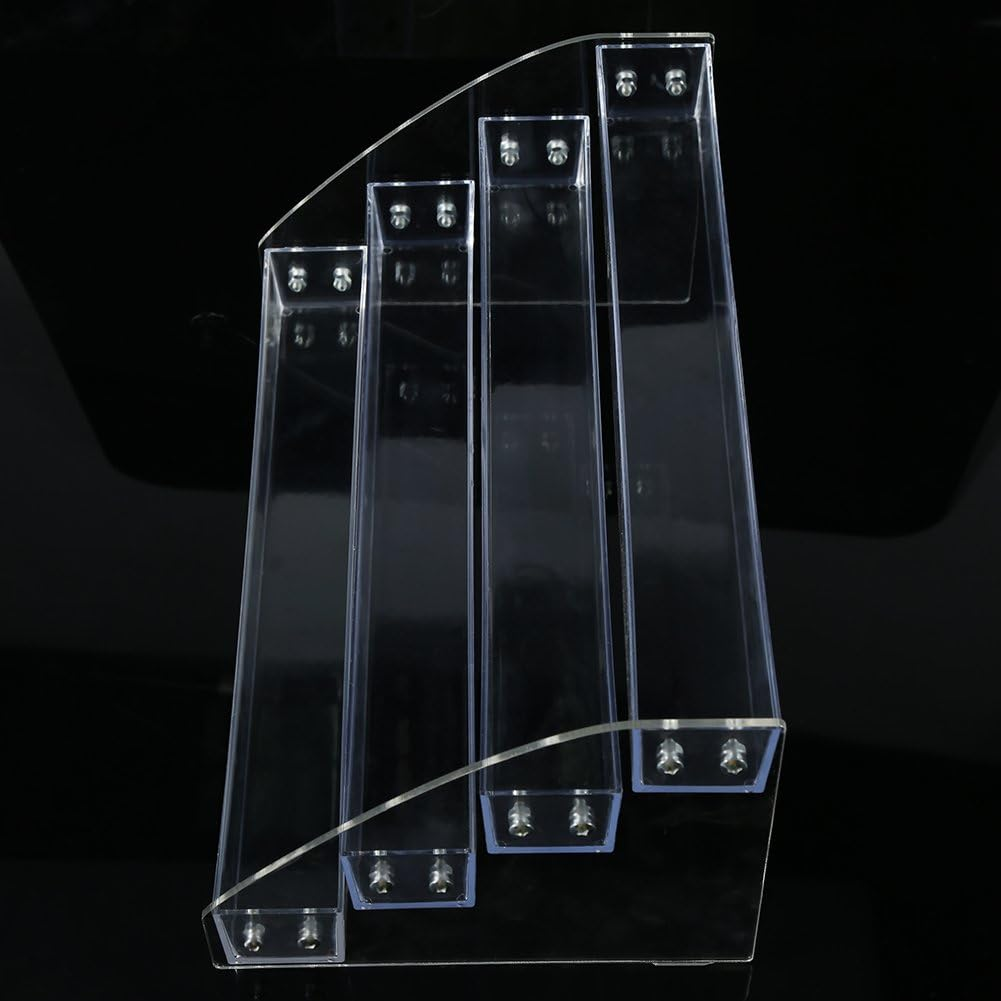 Nurnesy Clear Nail Polish Colour Organiser Holder Rack Shelf 2/3/4/5/6/7 Animal Acrylic Tattoo Ink Essential Oil Display Stand (#3 (Fourth Level)) image number 2