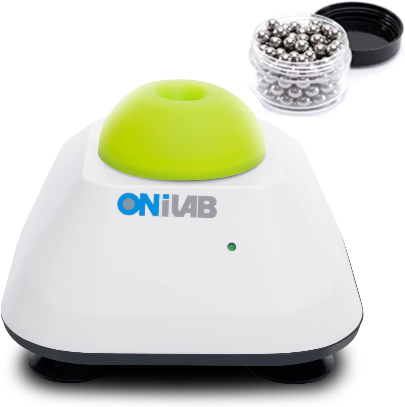 Onilab Lab Vortexer with Sturdy Aluminum Cast Base，Mini Vortex Mixer with Touch Function, Lab Mixing, Nail Polish, Eyelash Adhesives and Acrylic Paints Mixing, 120Pcs 7/32In Mixing Balls&hellip;