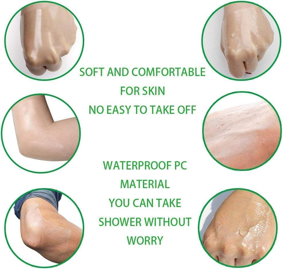 Waterproof Transparent Bandage, Disposable Film Wound Dressing Cuttable Elastic Self-Adhesive Bandaid Stretch Adhesive Dressing Tapes, Wound Mask Swimming Shower Cover（ 6 Inch*5M） image number 3