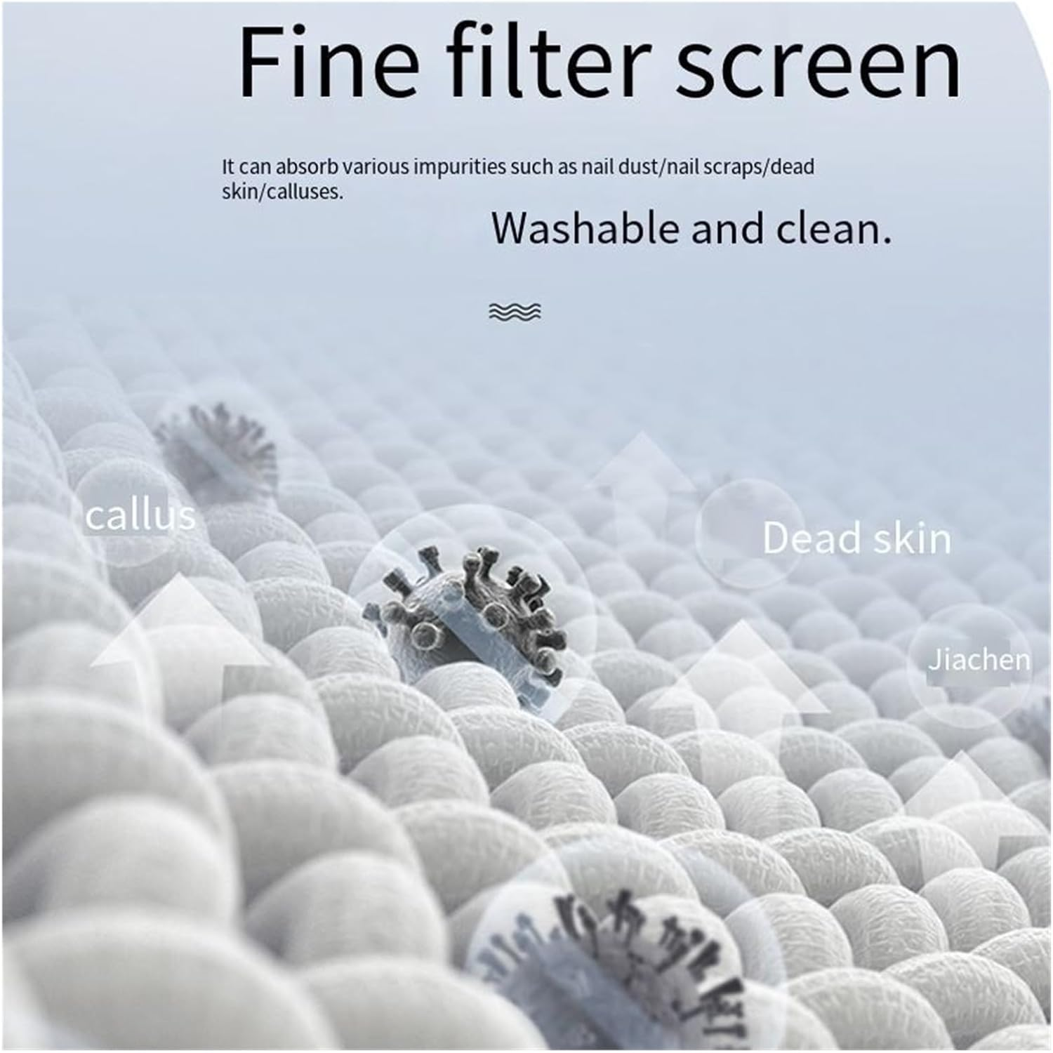 Nail Dust Collector, 150W High Power Charge Nail Vacuum Cleaner Charge Desktop Nail Vacuum Cleaner Manicure Dust Collector Exhaust Fan with Filters(Blue) - Black image number 4