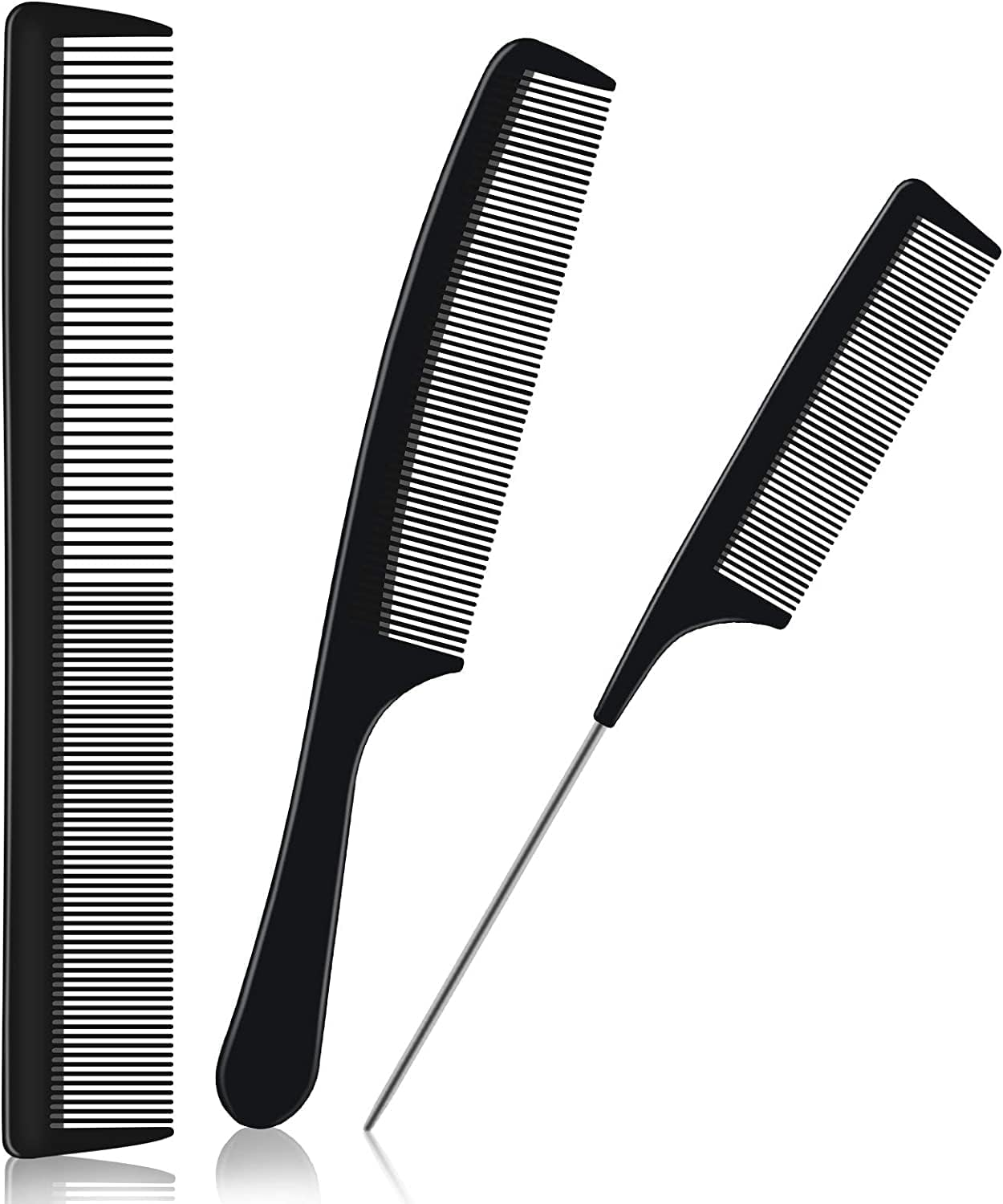 URAQT Hairdressing Set - 3Pc Combs & Brushes, Including Pin Tail & anti Static Fine Tooth Comb for Professional Salon Styling