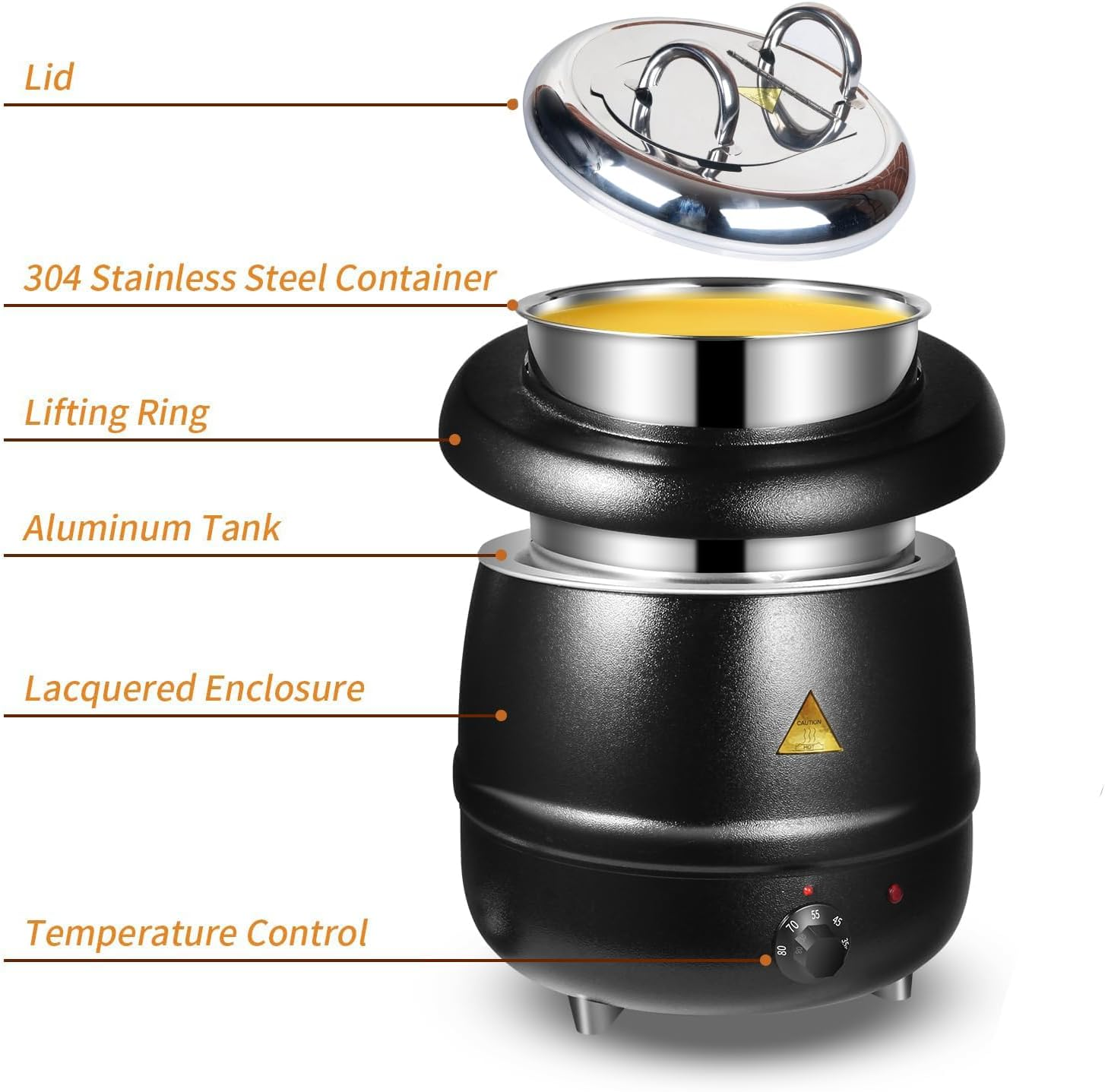 13L Restaurant Electric Buffet Food Warmer Commercial Food Warmers Soup Warmer image number 3