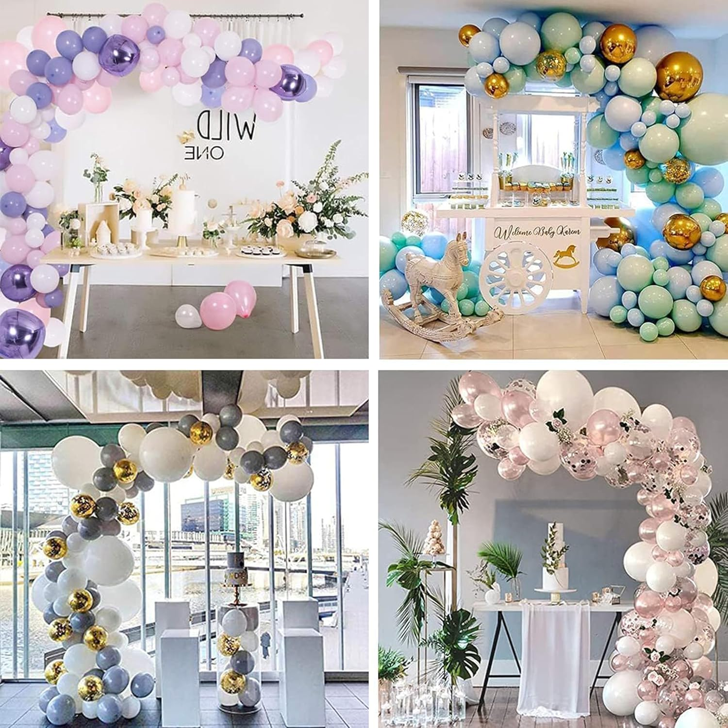 10 Rolls Balloon Arch Garland Decorating Strip Kit, 5 Rolls with Glue and 5 with Holes,Diy Decorations,Suitable for Party Wedding Birthday Baby Shower and Any Special Occasion image number 1