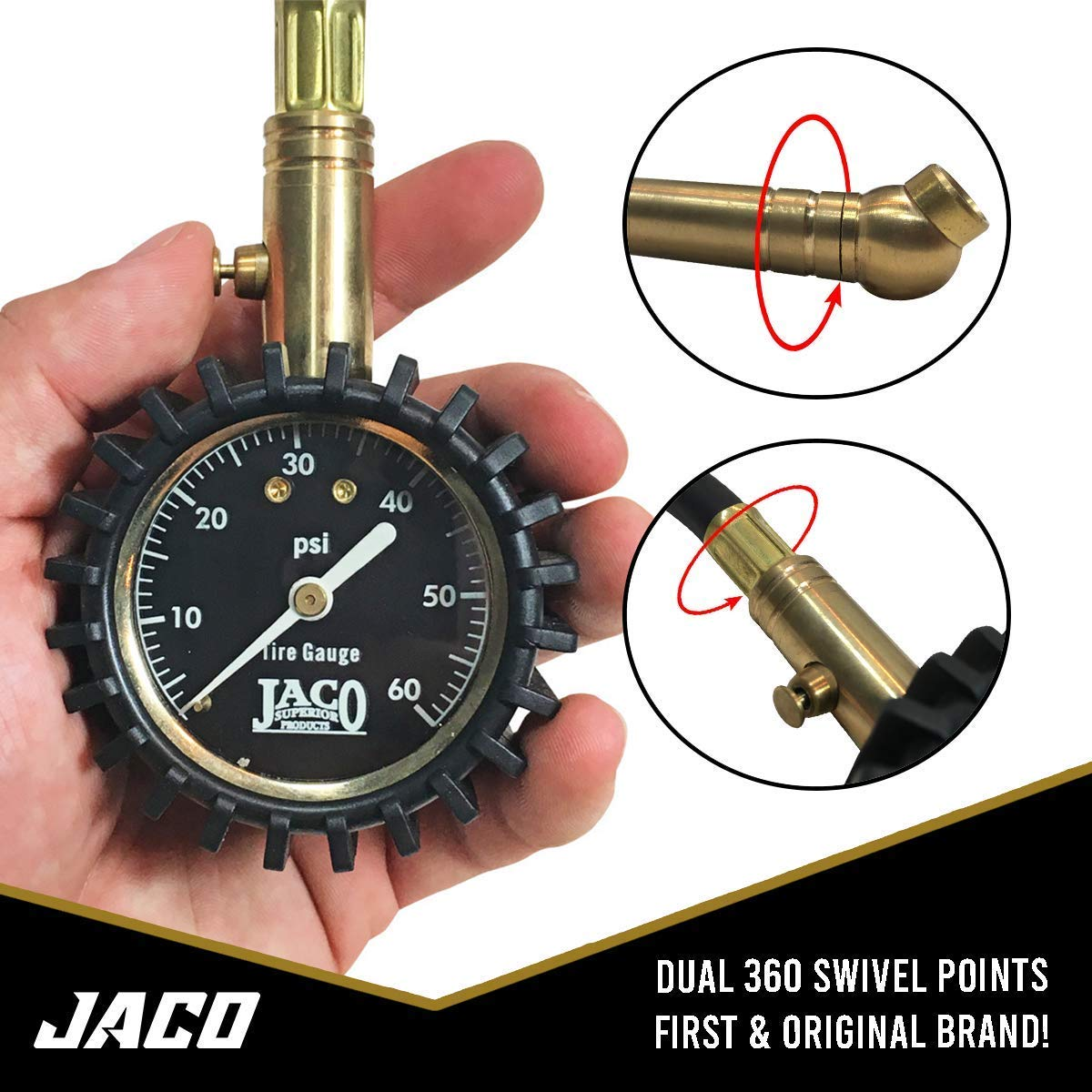 JACO Elitepro Tire Pressure Gauge - 60 PSI image number 1