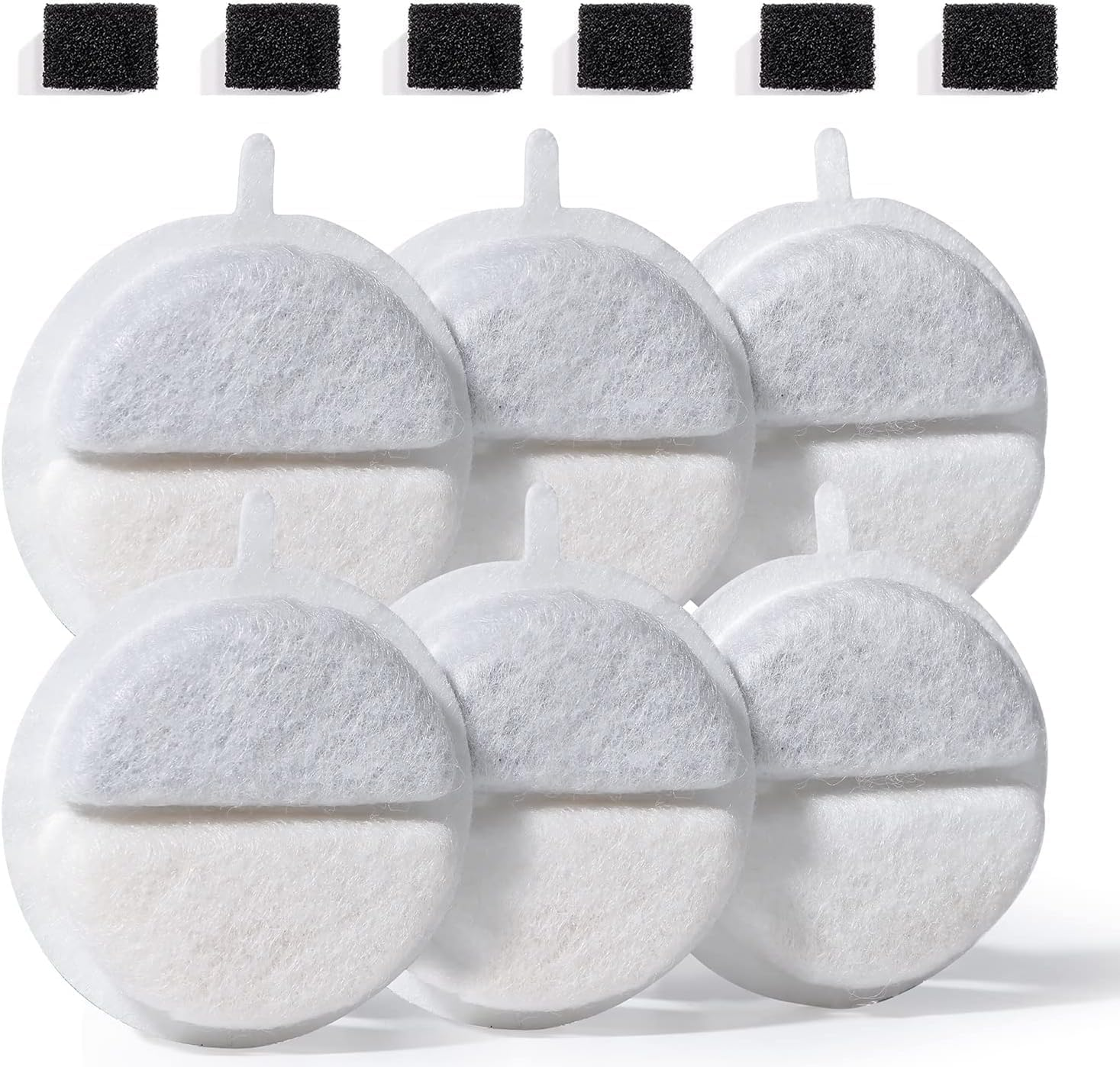 6 Pack Cat Fountain Replacement Filter & Pump Sponges Replacement Pet Water Fountain for 84 Fl Oz/2.5 L Cat (F-016B) image number 3