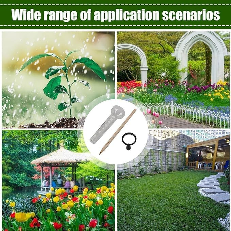 Limcryspp 3Pieces Outdoor Rain Gauge - Rain Gauge | Rain Gauge Device, Rain Gauge Device Suitable for Yard and Large Digital Scale Garden, Deck, Lawn, Landscape, Etc image number 5