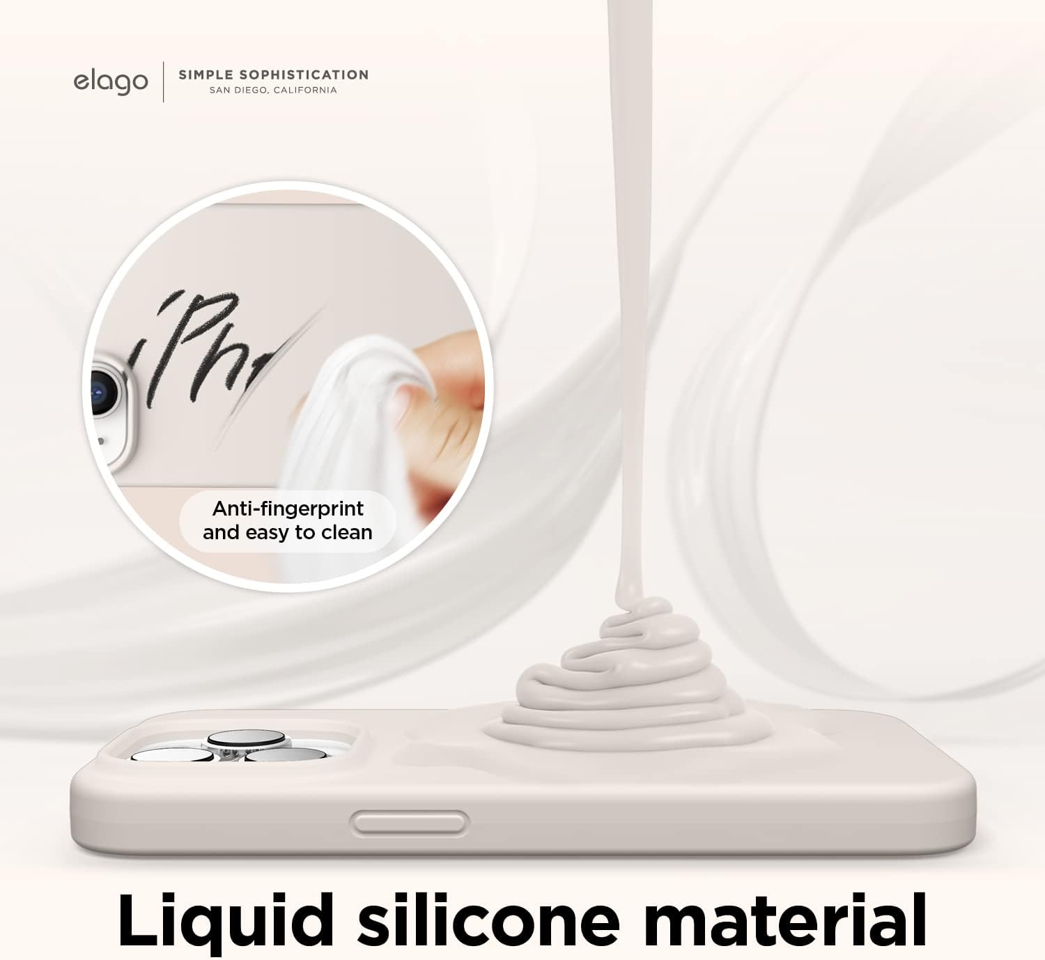 Elago Liquid Silicone Case Compatible with Iphone 14 plus Case (6.7"), Premium Silicone, Full Body Protection - 4 Layer Shockproof Phone Cover, Anti-Scratch Soft Microfiber Lining (Stone) - Deep Purple image number 6