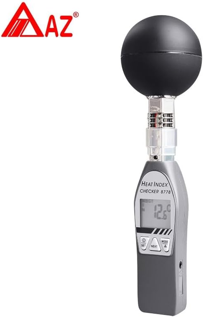AZ8778 Portable Wet Bulb Globe Temperature WBGT Heat Stress Monitor with 75 Mm Black Ball image number 1