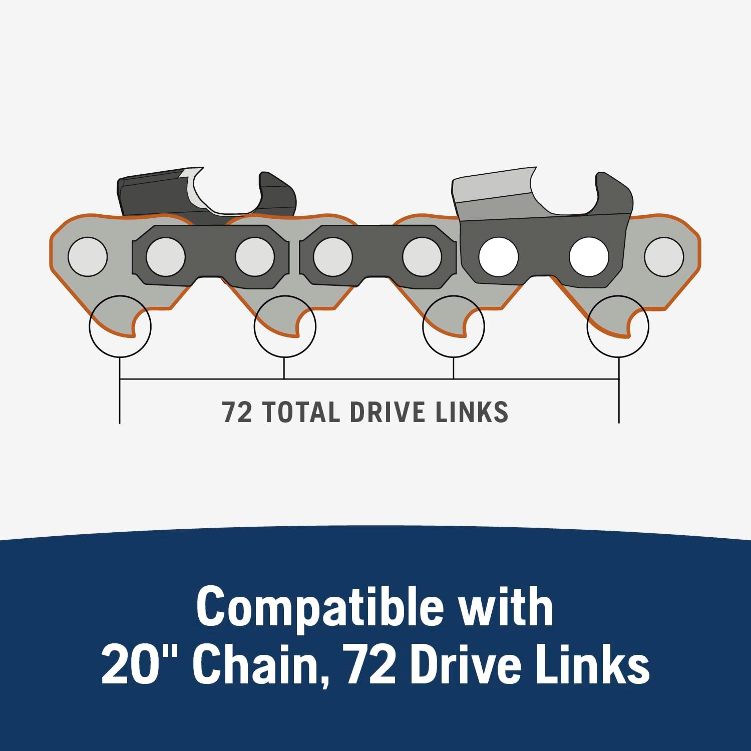 Husqvarna Genuine 596689172 20" 3/8" .058" 72DL HT388 XT Chainsaw Guide Bar image number 3
