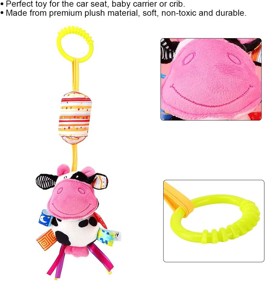 Non-Toxic Plush Crib Plush Toy, Stroller Hanging Toy, for Car Seat Crib Newborn Baby Baby Carrier(Cows) image number 1