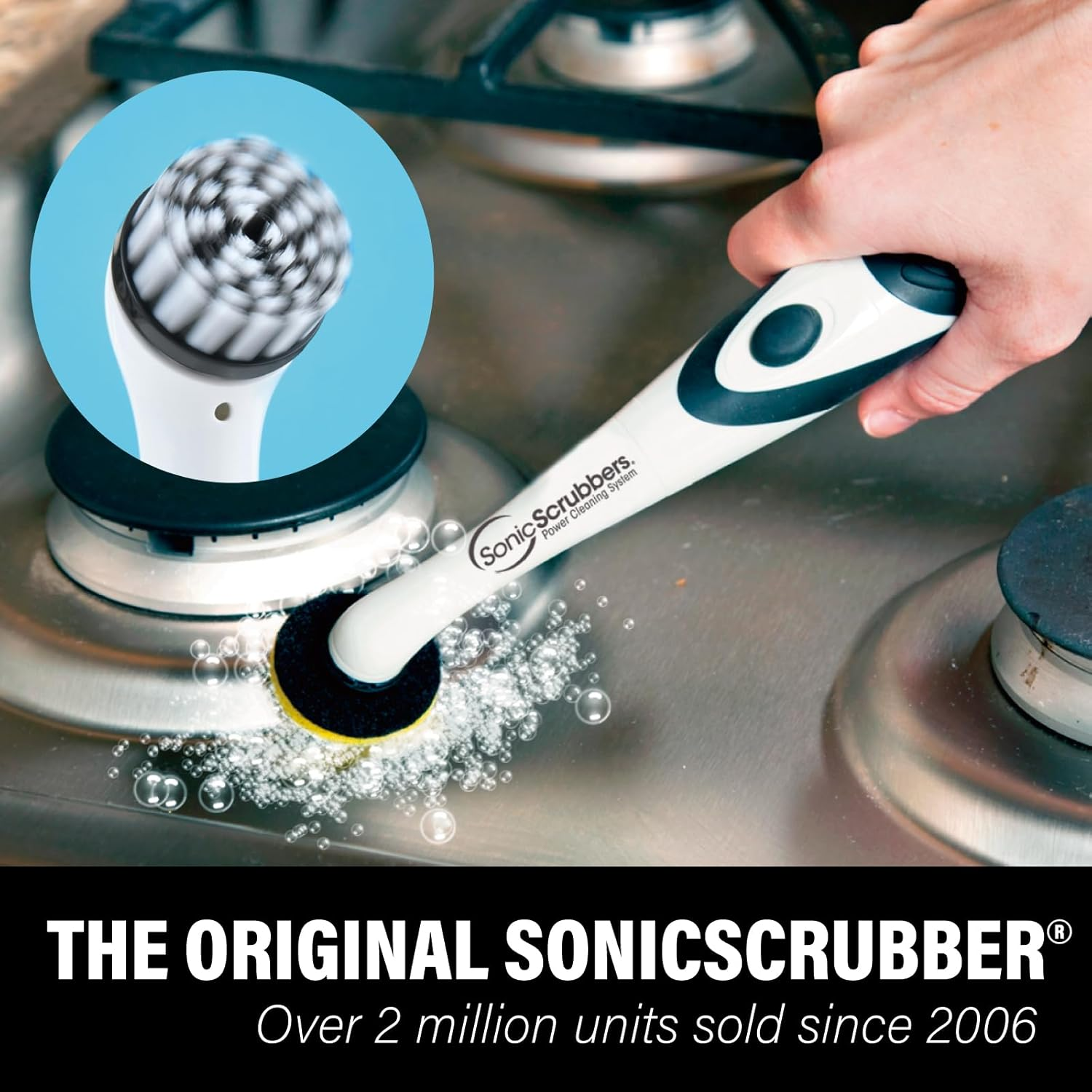 SONICSCRUBBER Electric Cleaning Brush, Super Sonic Scrubber Body Set image number 1