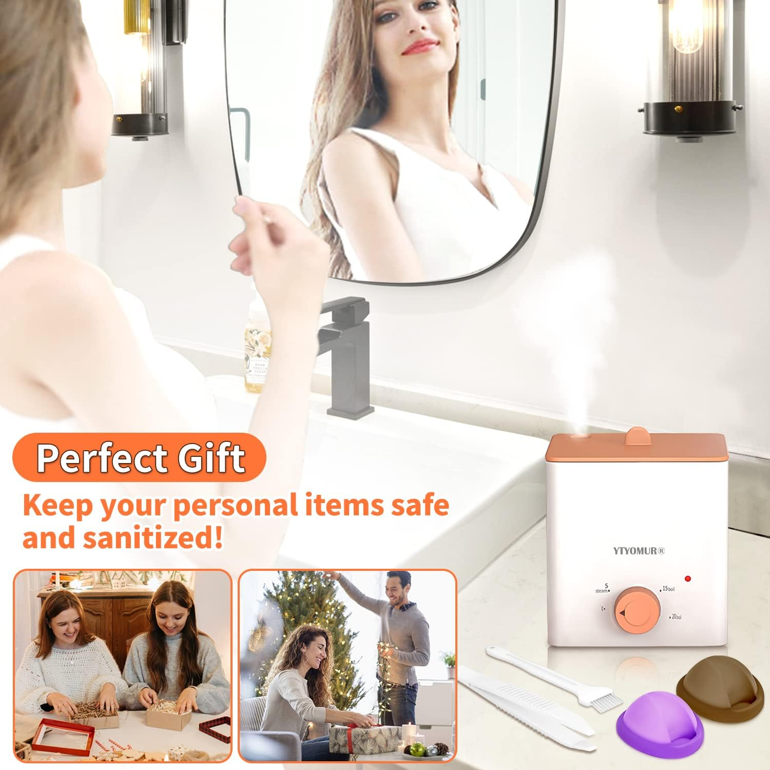 Menstrual Disc with Sterilizer- Menstual Cup Sterilizer Steamer with 2 Soft & Reusable Period Disc, Menstrual Cups Period Cup Kit image number 2