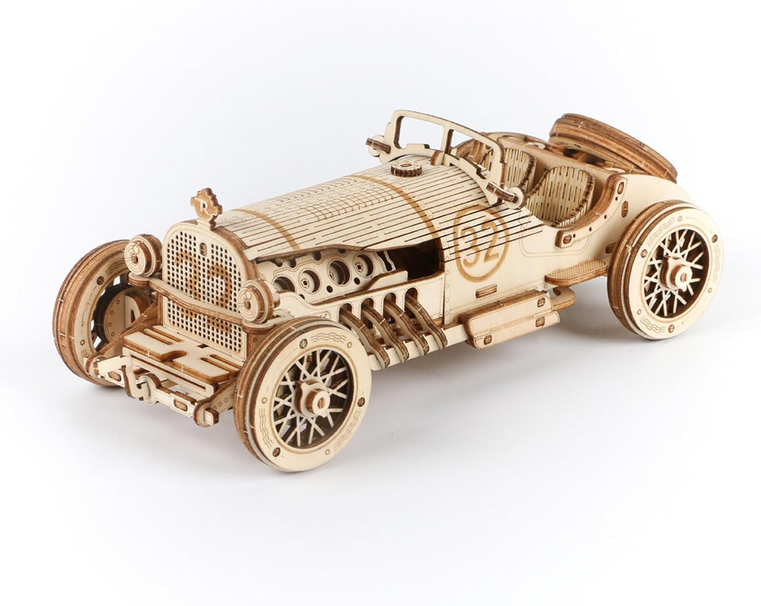 ROKR 3D Wooden Puzzles for Adults Mechanical Models Kits to Build (Grand Prix Car) image number 6