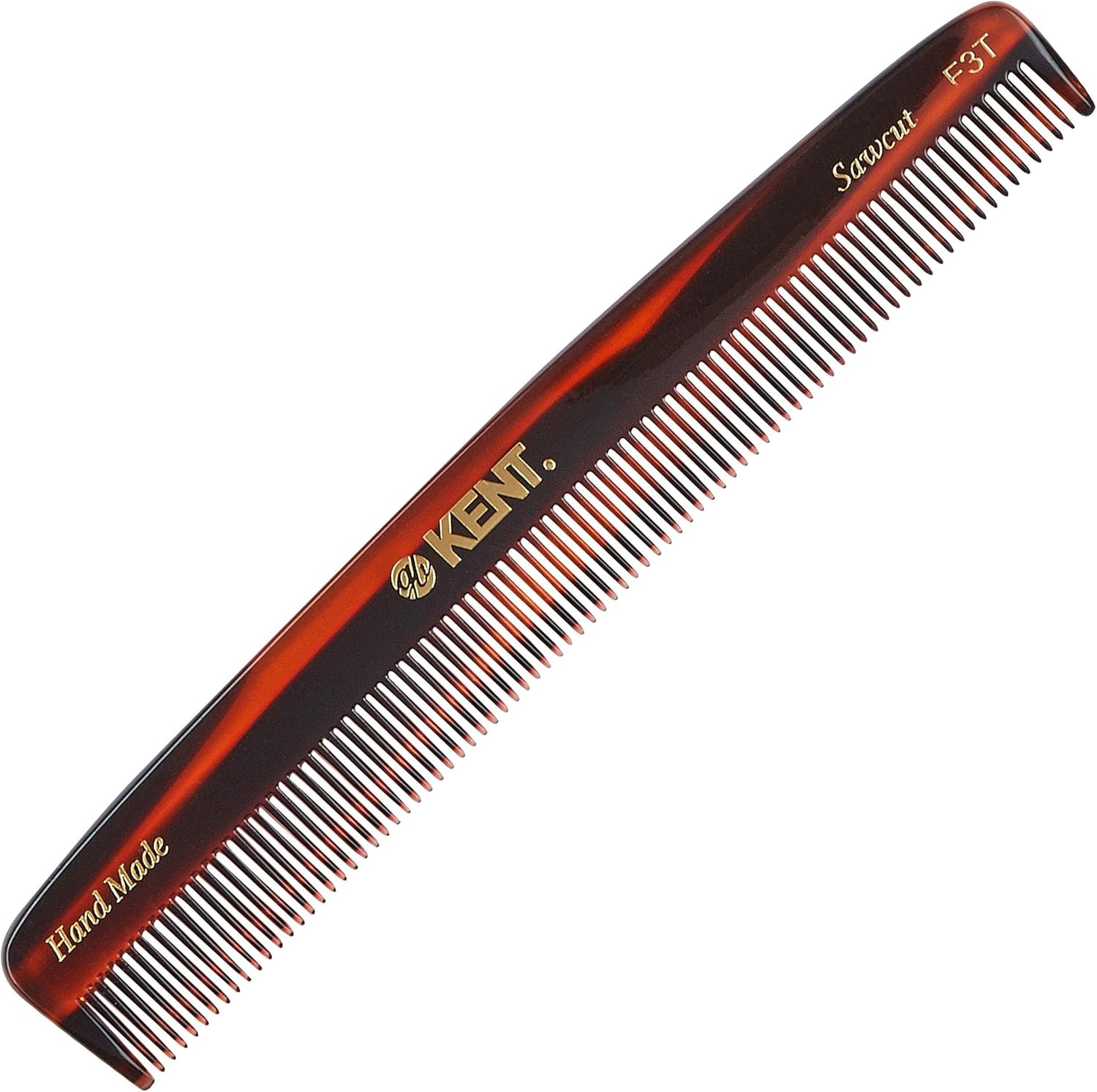 Kent F3T Tortoiseshell Fine Tooth Comb - Hair Parting and Straightening Comb for Men'S & Women'S Dandruff Remover, Saw Cut and Hand Polished Made in England image number 6