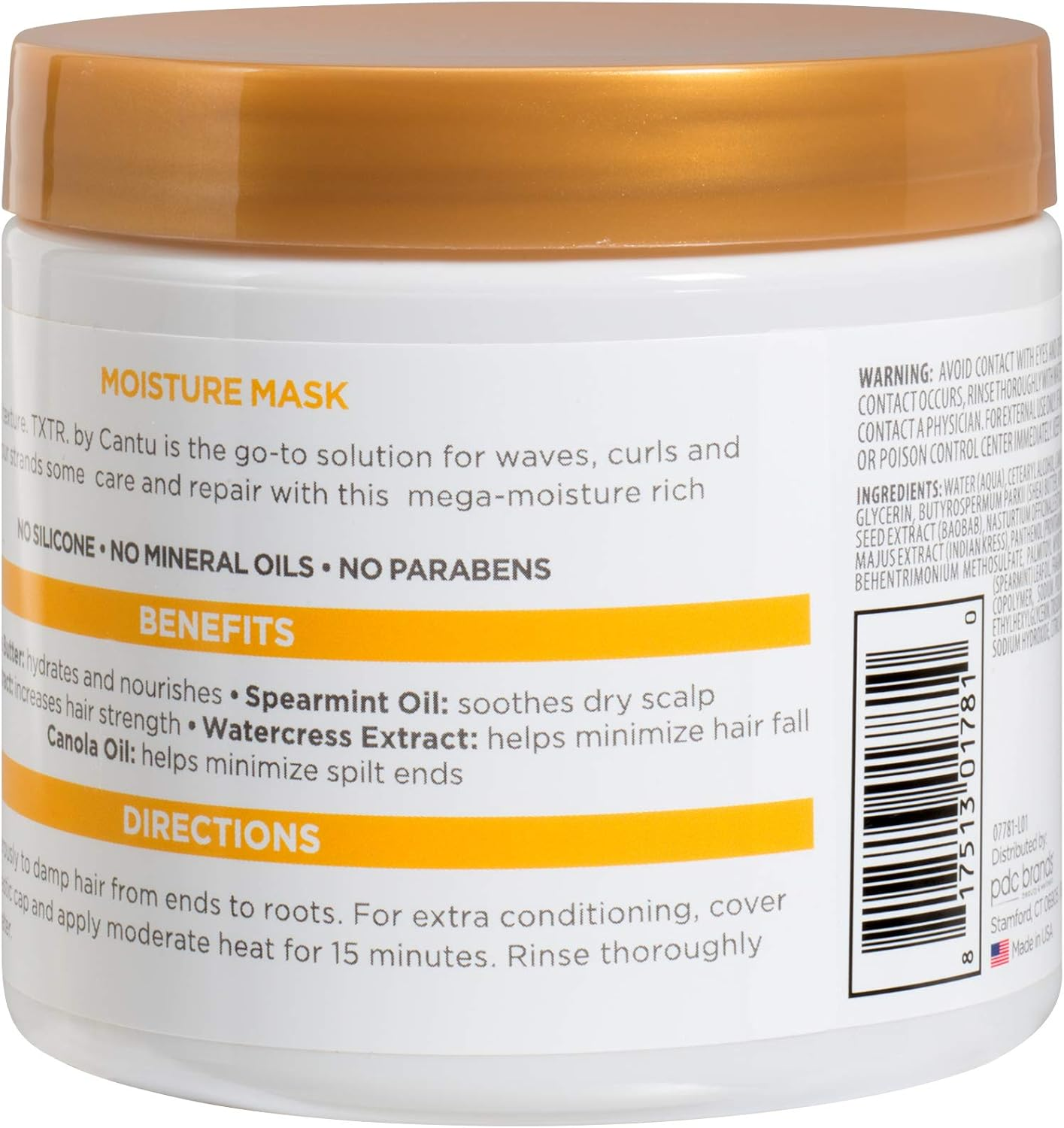 Cantu TXTR by Strengthen + Restore Moisture Mask 14Oz image number 2