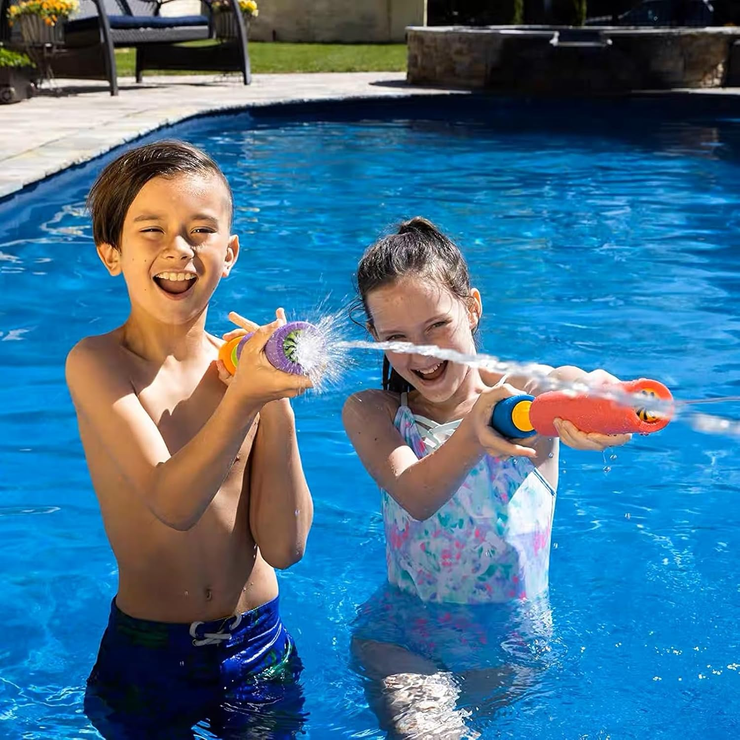 4Pcs 30Cm Water Blaster Foam for Kids Adults, Water Gun Toy Squirt Gun Summer Outdoor Pool Play, Water Pistols for Beach Garden image number 2