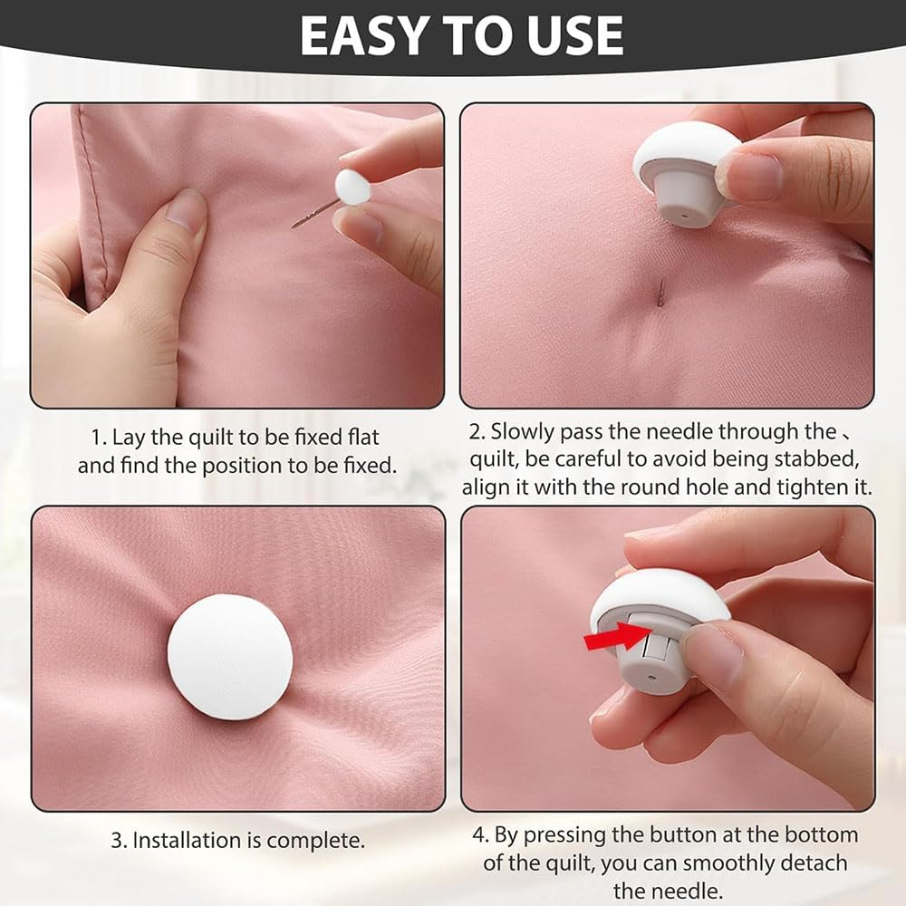 20 Pcs Duvet Clips | Doona Clips & Quilt Clips &ndash; Reusable Non-Slip Comforter Fasteners, Quilt Cover Holder Clips for Securing Bedding, Duvet Covers, Cushions & Curtains (White) image number 6