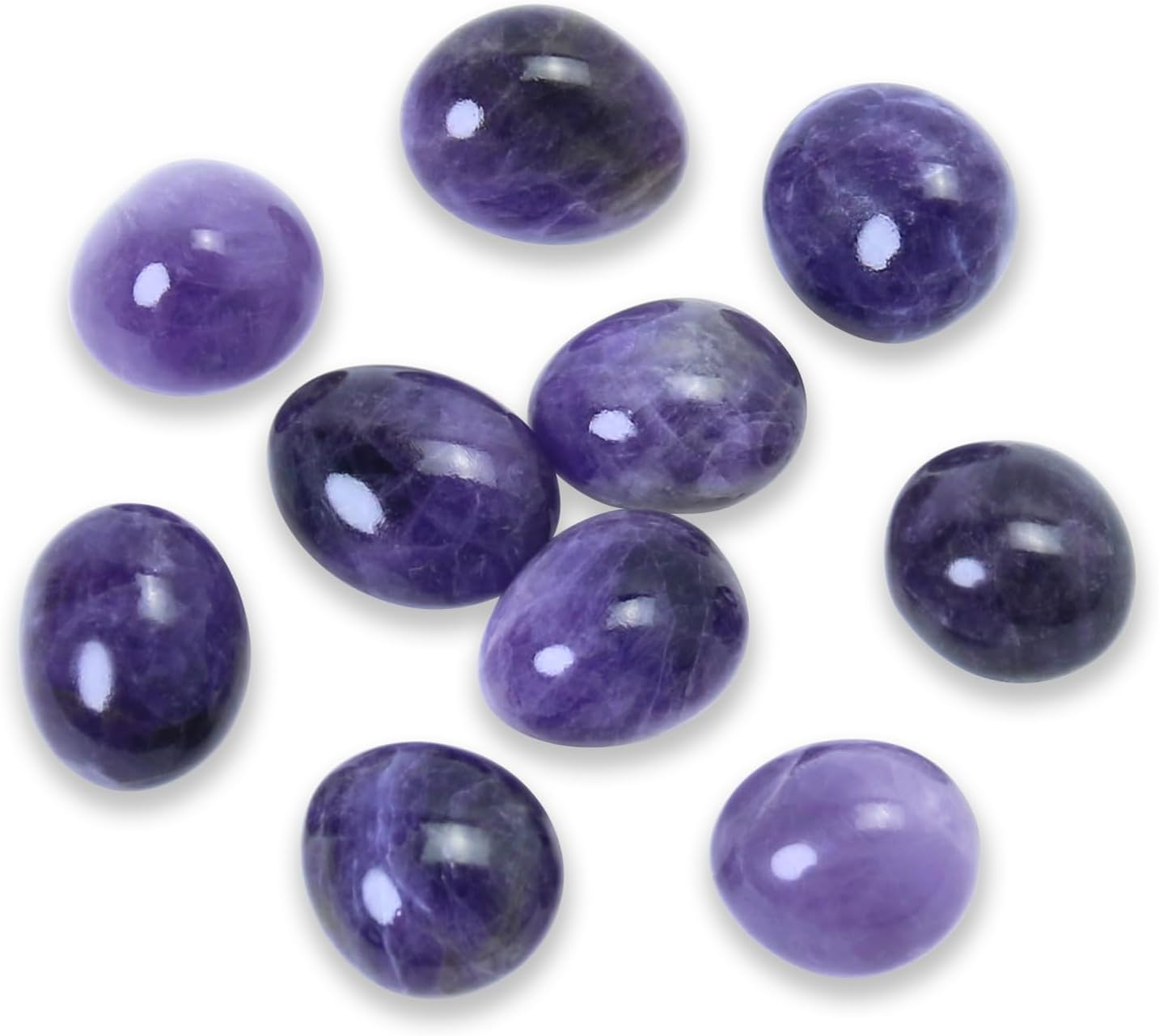 10 Packs of Brazilian Tumbled Polished Natural Rose Quartz Stones, Crystals and Healing Stones Quartz Bulk for Wicca, Reiki, Healing Energy, Chakra Stones, Witchcraft Supplies