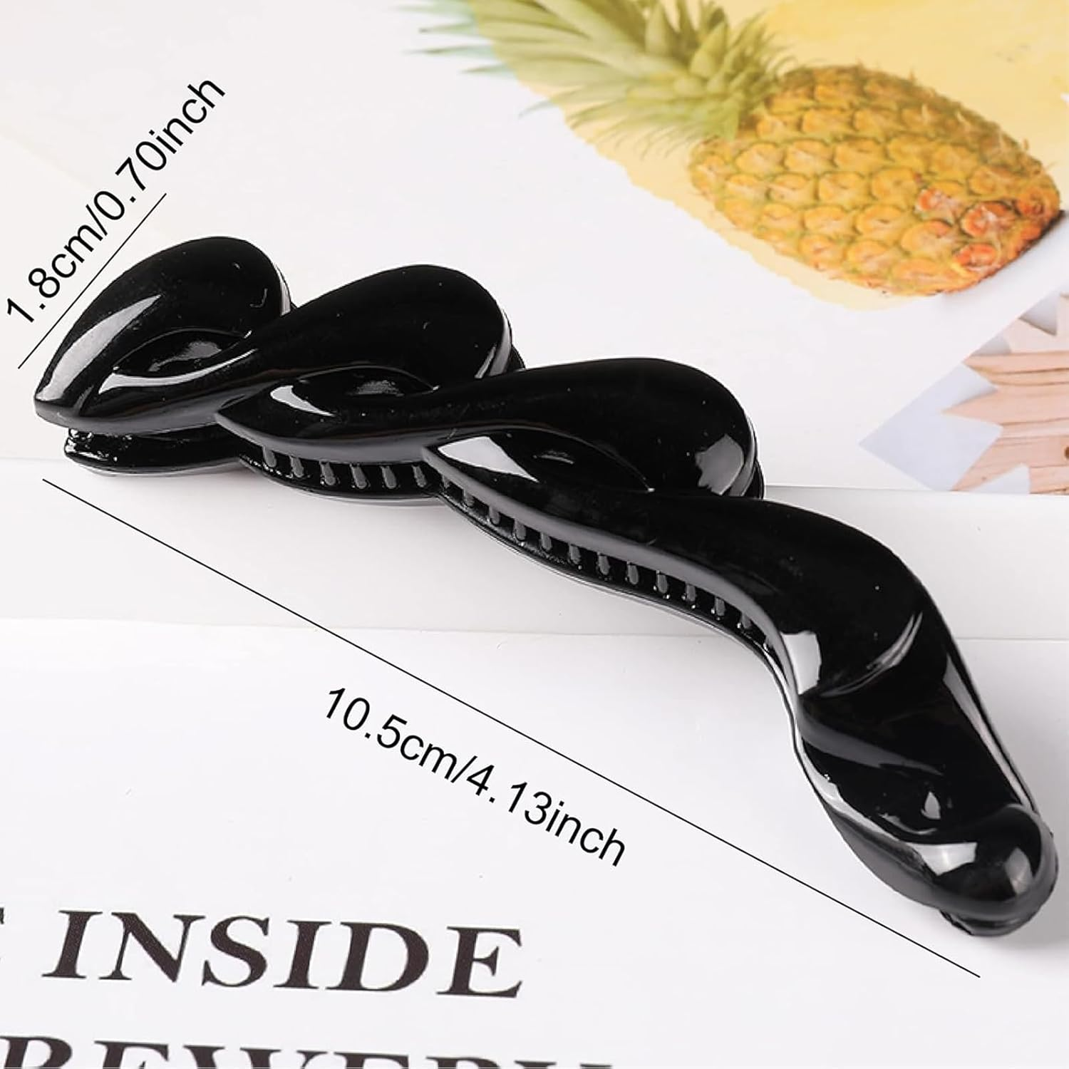 Pack of 3 Vintage Hair Clips for Ponytail, Fish Clips for Long Hair, Comb Fish Clips for Women and Girls image number 2