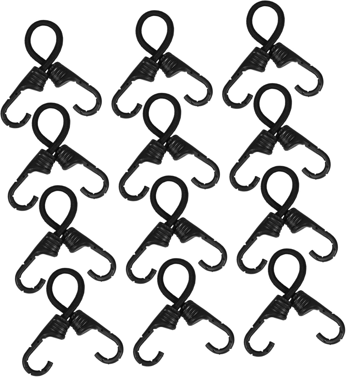AKOOSY 12Pcs Elastic Luggage Straps Secure Cargo Heavy Duty Ropes Hooks for Car Bike Camping Travel image number 4