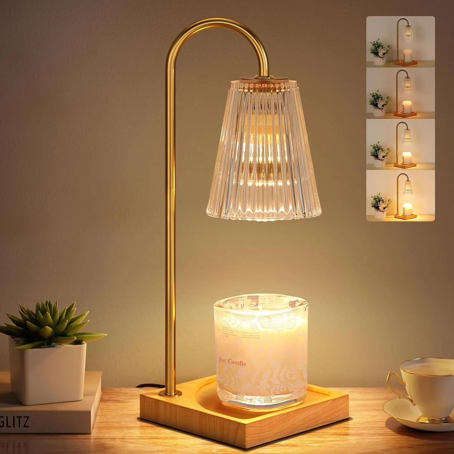 Candle Warmer Lamp Australia, Table Lamp with Dimmable and Timer for Jar Candles with 2 Bulbs, Home D&eacute;cor Products for Thanksgiving Christmas Mother'S Day Birthday Women & Mom Gifts image number 1