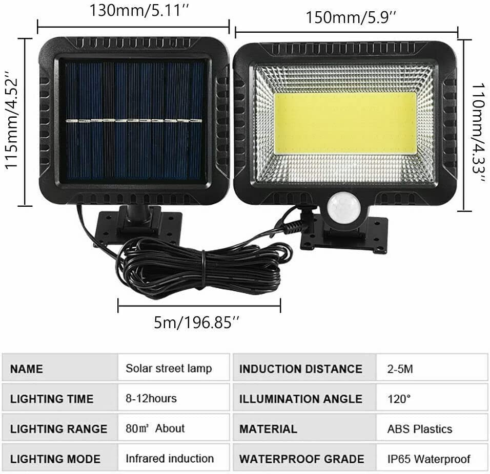 2X 100 Led Solar Sensor Lights Light Motion Detection Security Garden Flood Lamp (2X) image number 5