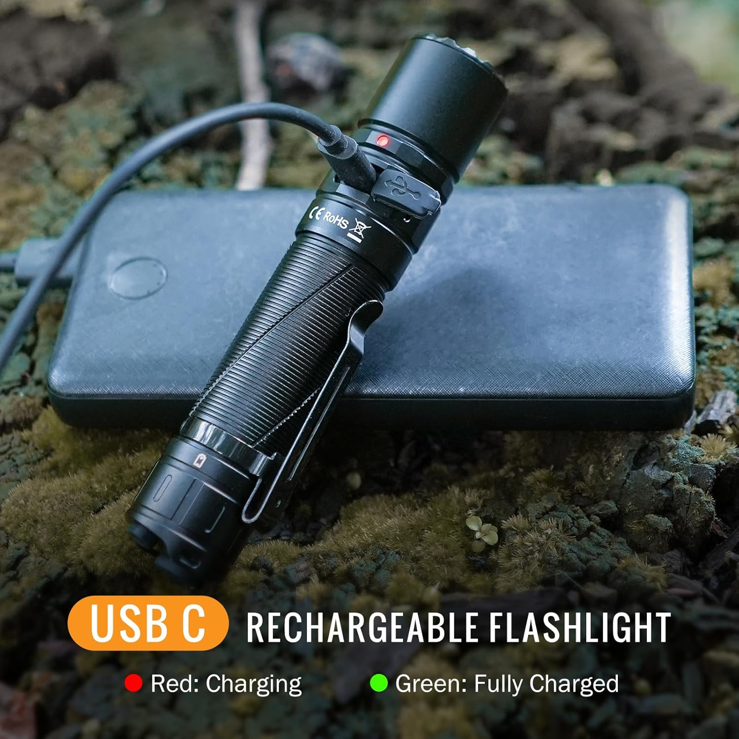 Sofirn SK30 Torch Rechargeable, 3000 High Lumens Tactical Flashlight Dual Switches 6 Modes Type-C IP68 Waterproof for Camping, Home, Emergency, Heavy Duty image number 6